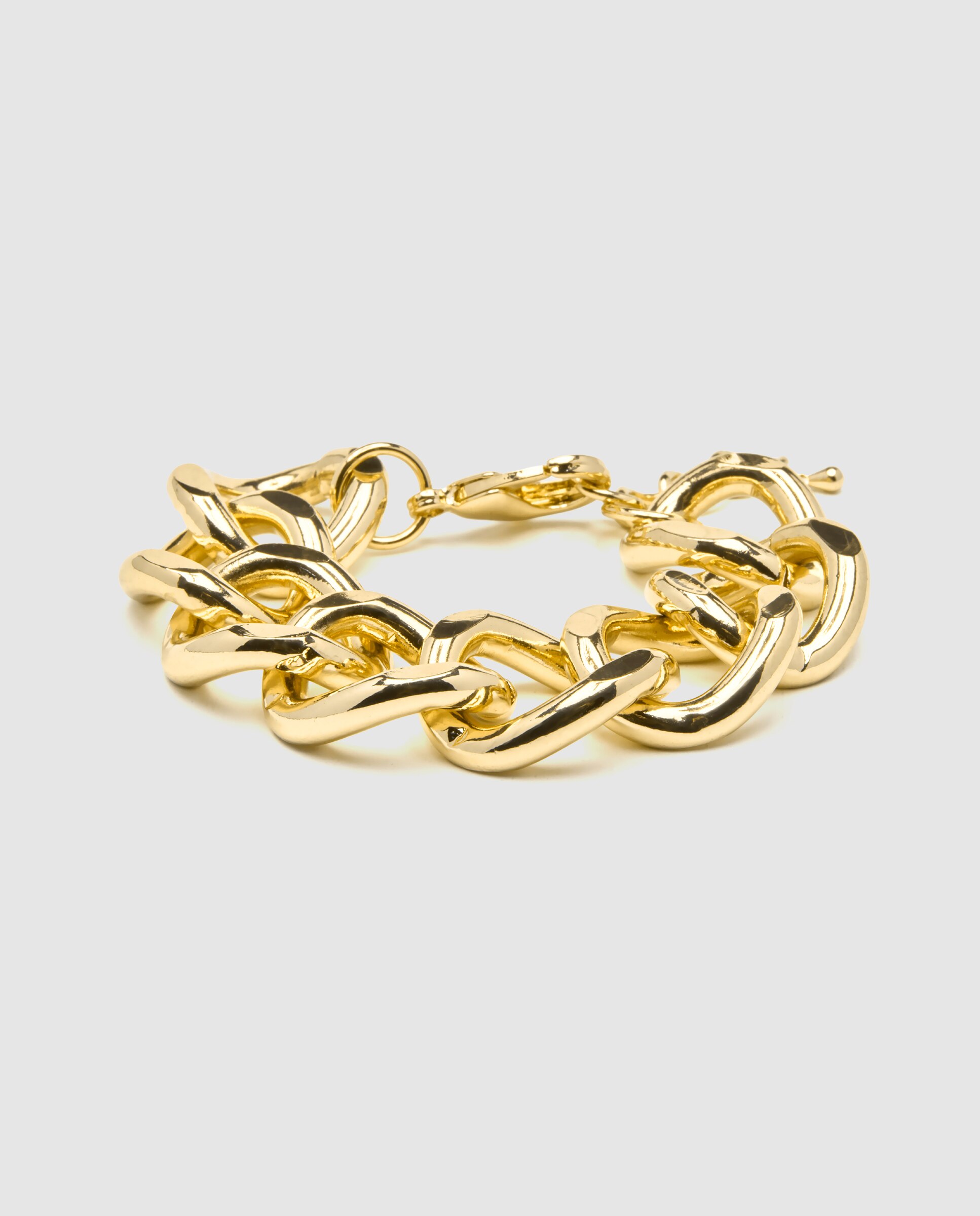 Pulseira de Corrente África Acabada em Ouro Amarelo de 18 Quilates Amarelo-1
