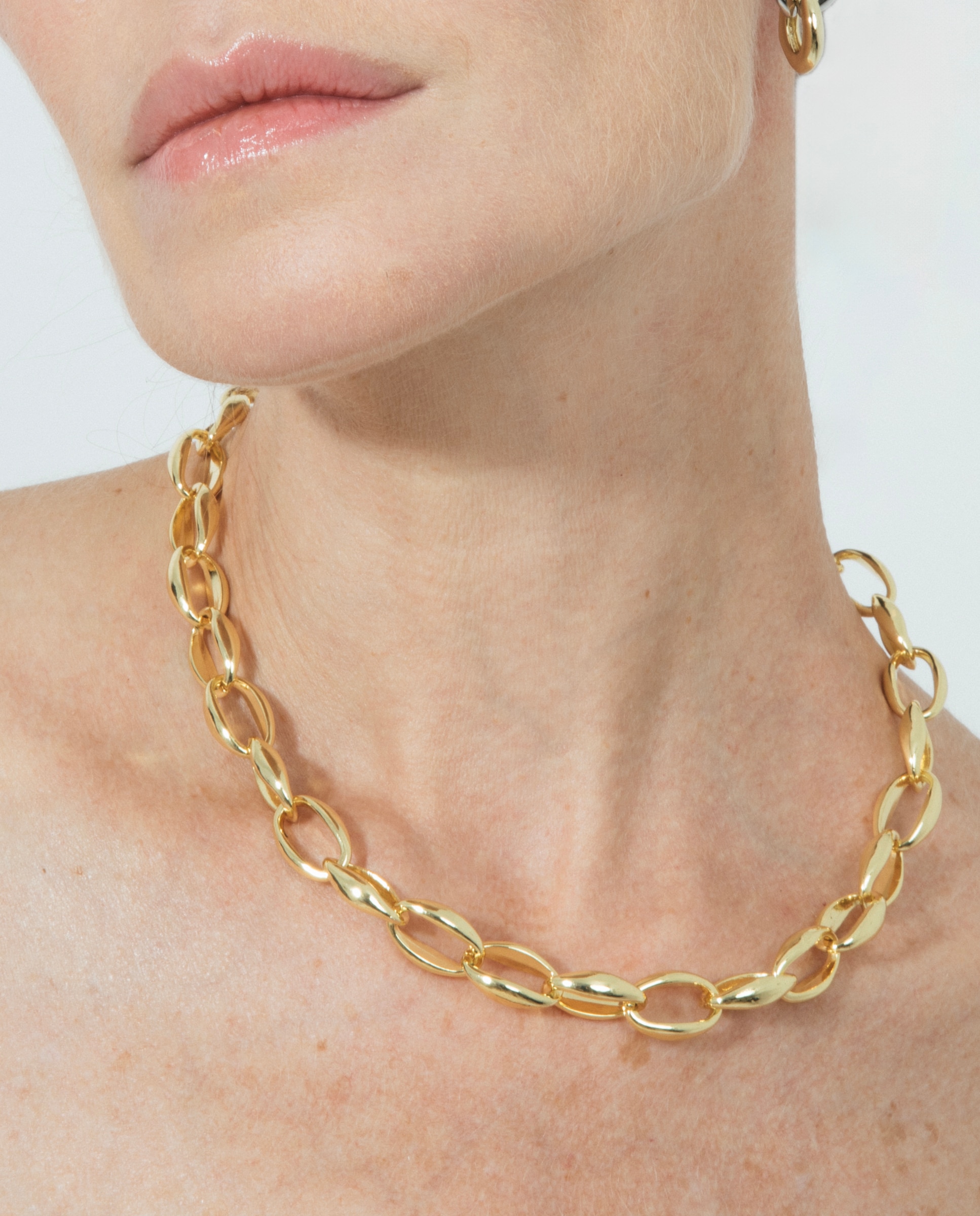Colar Correntes com Acabamento em Ouro Amarelo de 18 Quilates Amarelo-4