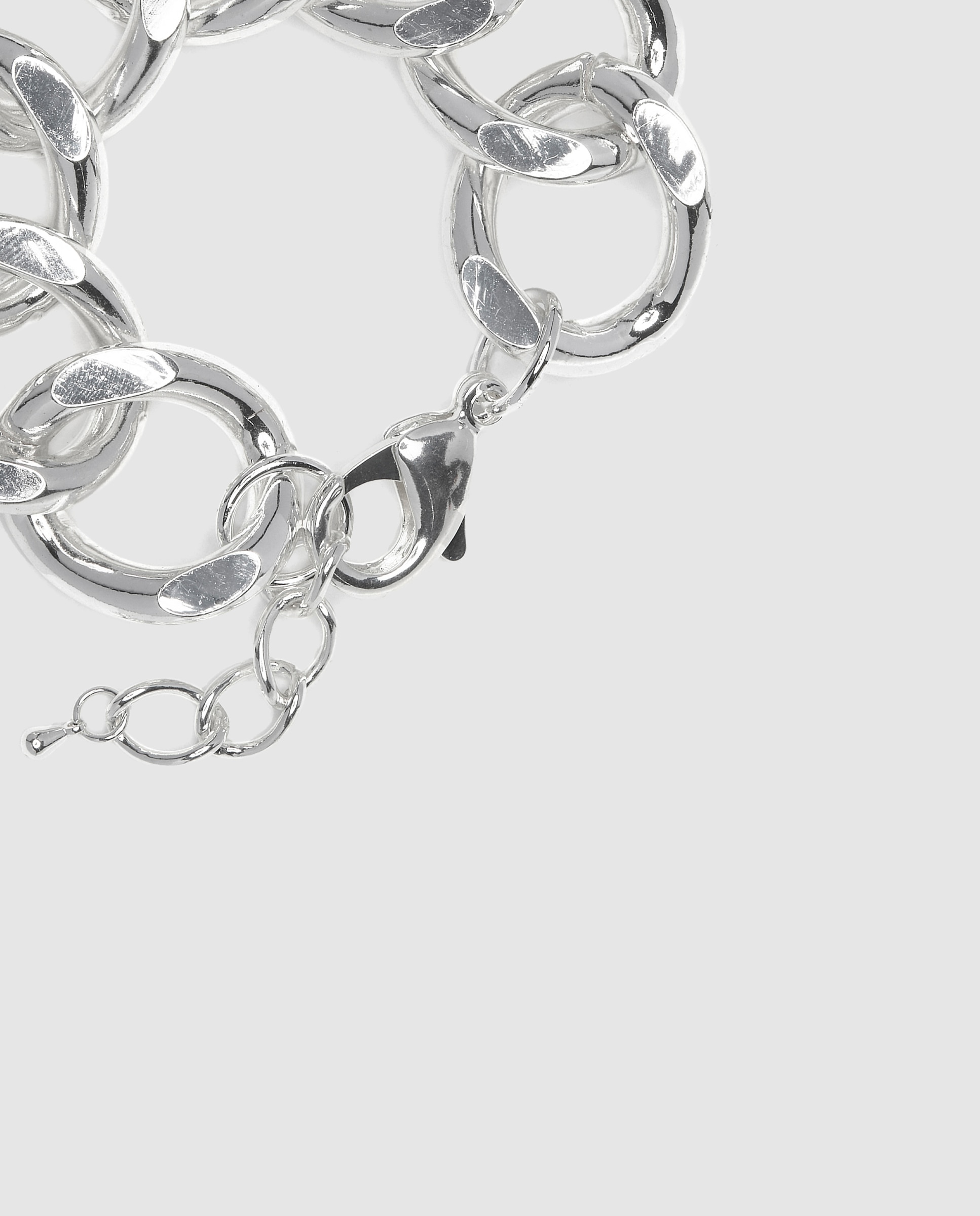 Pulseira de Corrente África Acabada em Prata de Lei 925 Prata-6
