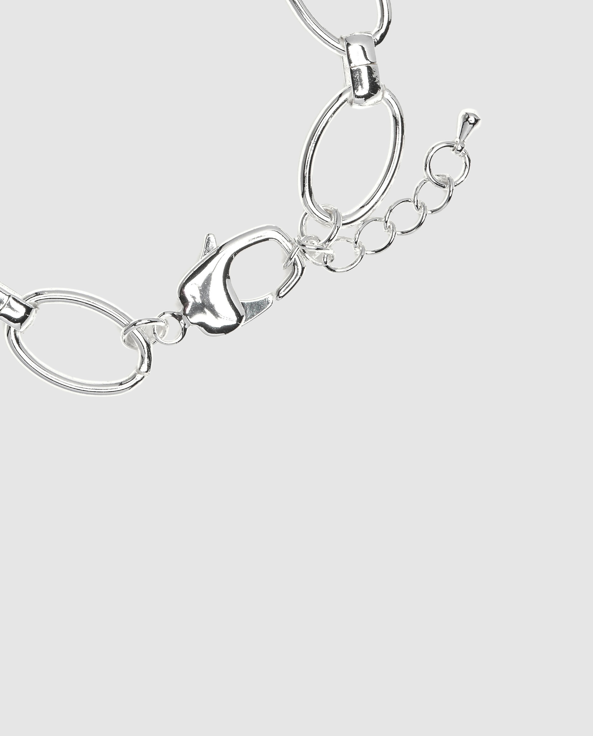 Pulseira de Corrente África Acabada em Prata de Lei 925 Prata-7