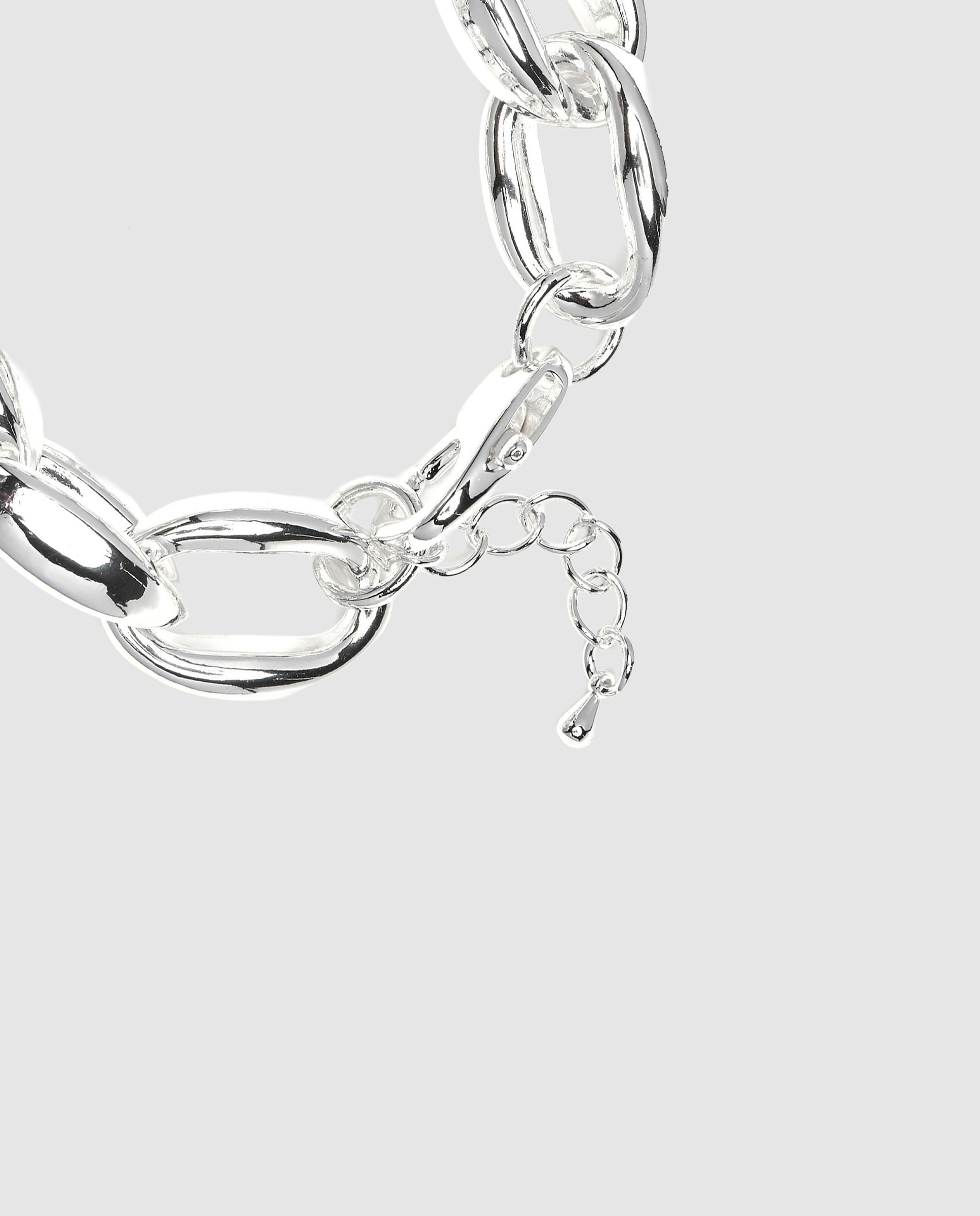 Pulseira de Corrente África Acabada em Prata de Lei 925 Prata metalizada-7
