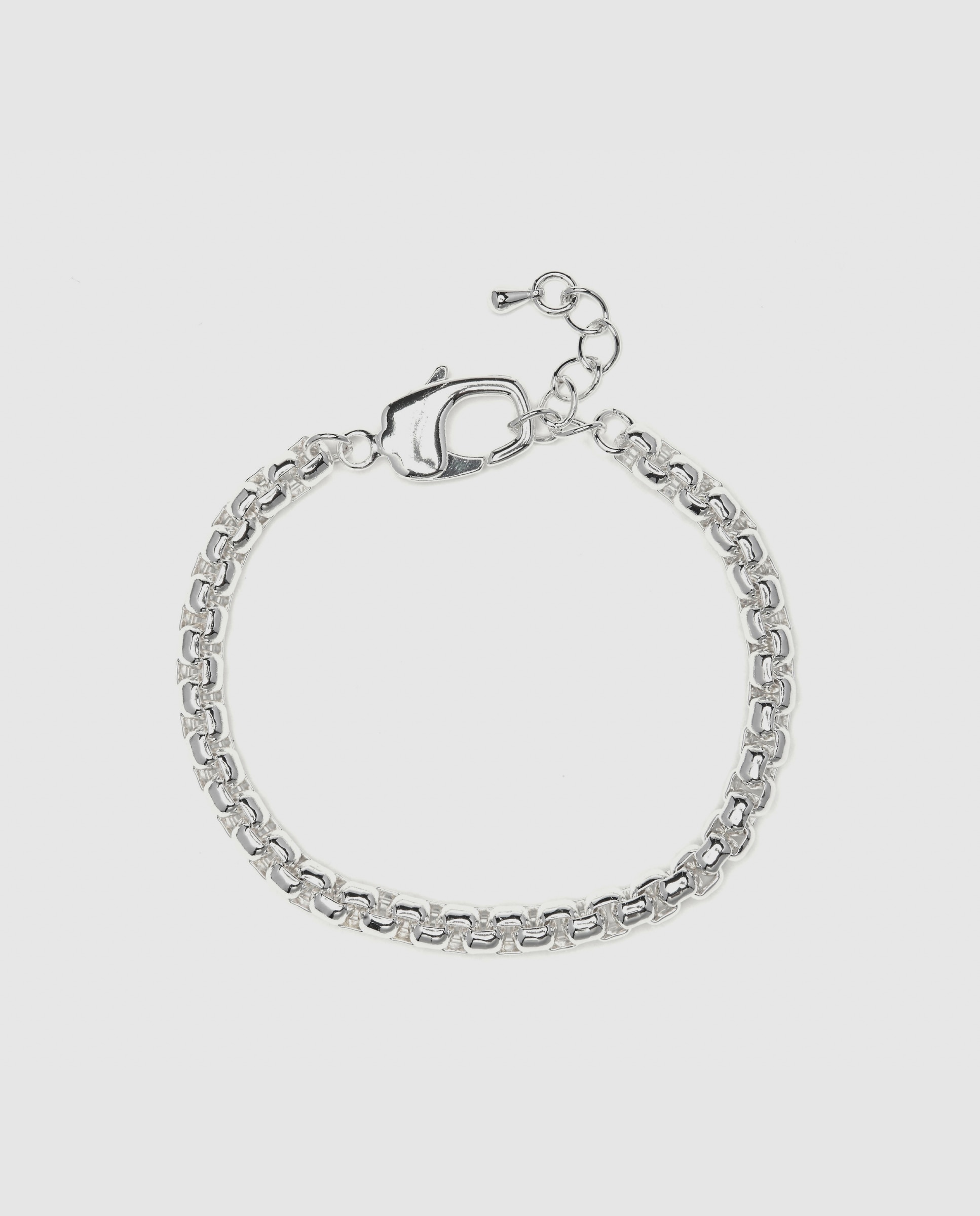 Pulseira de Corrente África Acabada em Prata de Lei 925 Prata-3