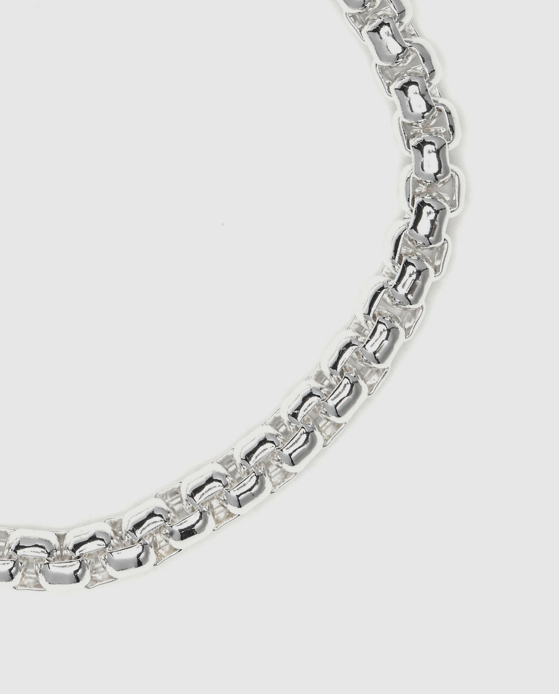 Pulseira de Corrente África Acabada em Prata de Lei 925 Prata-4