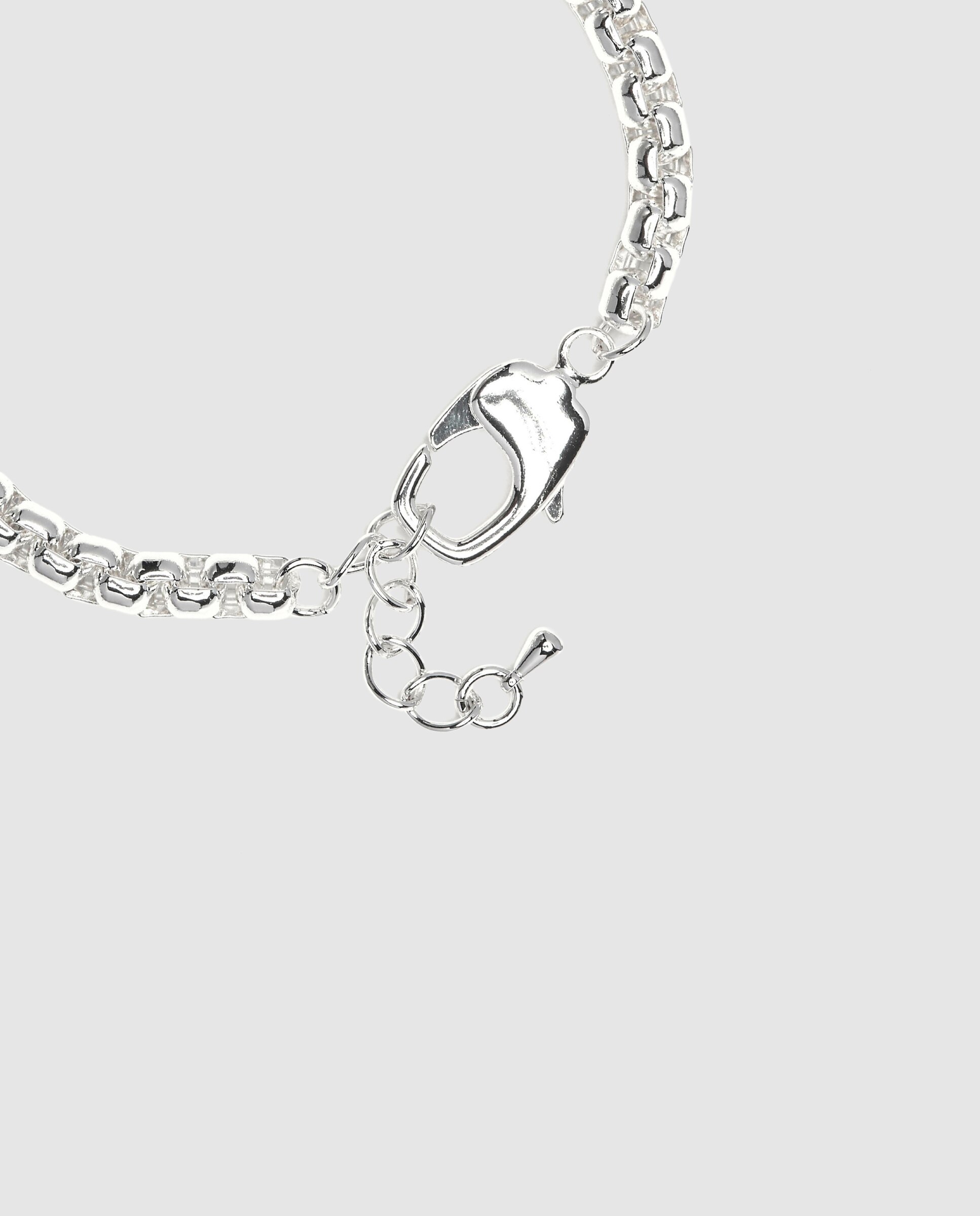 Pulseira de Corrente África Acabada em Prata de Lei 925 Prata-5