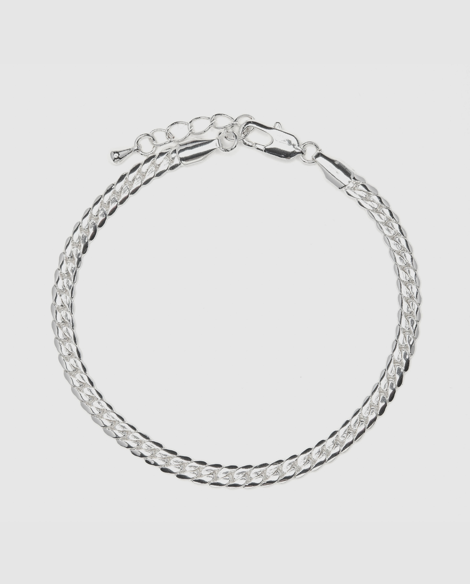 Pulseira de Corrente África Acabada em Prata de Lei 925 Prata metalizada-3