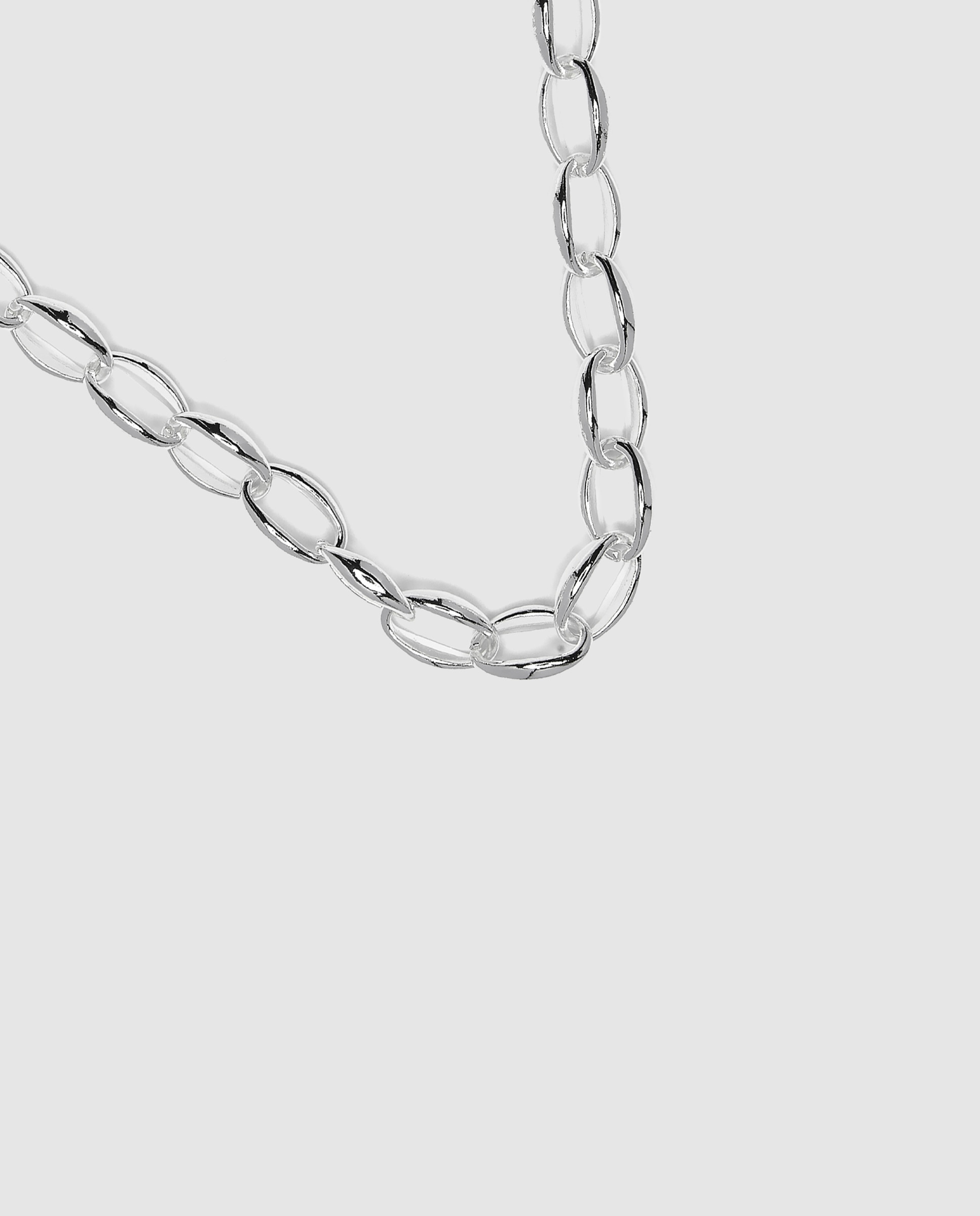 Colar Correntes com Acabamento em Prata de Lei 925 Prata-6