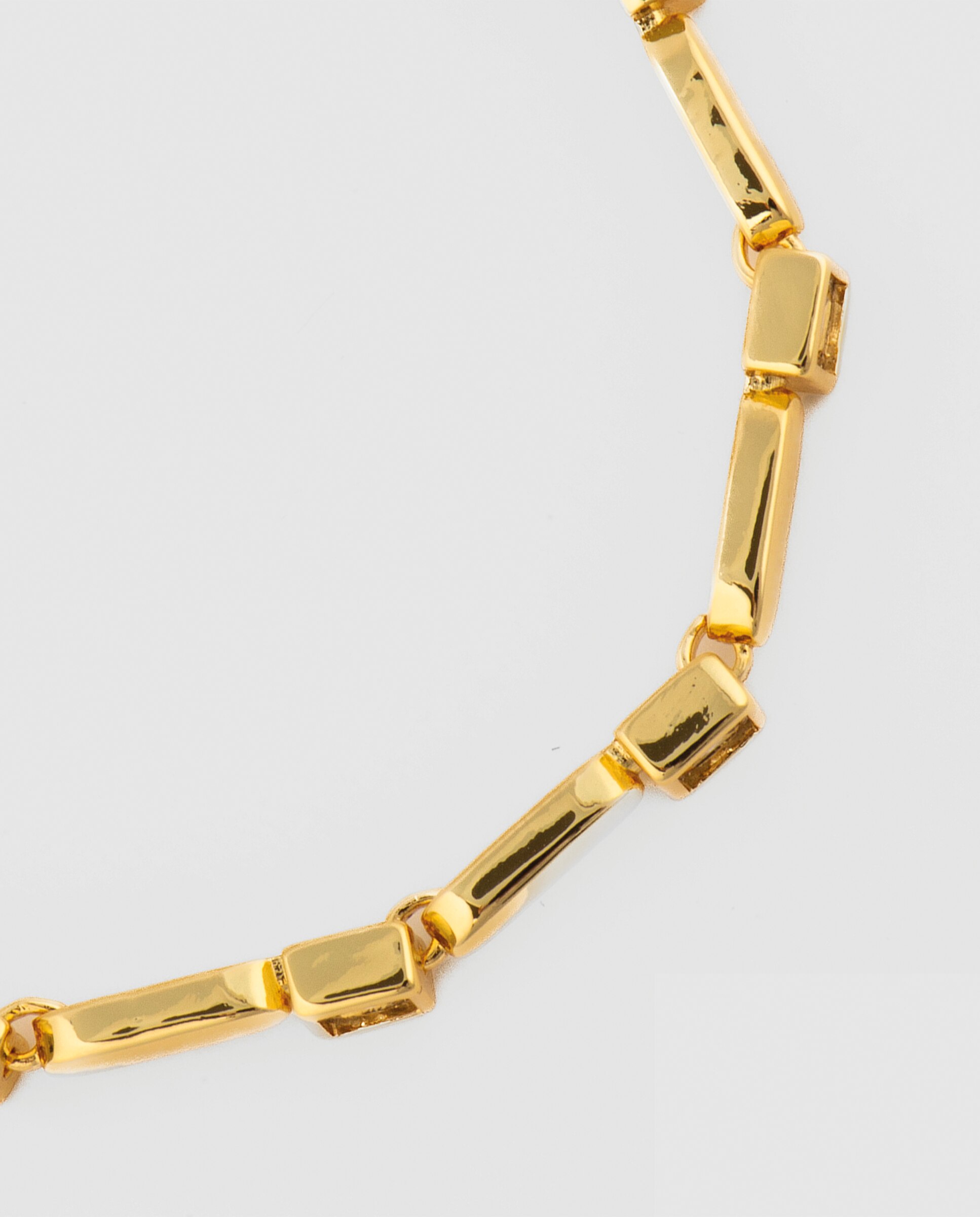 Pulseira de Corrente África Acabada em Ouro Amarelo de 18 Quilates com Zirconita Brilhante Amarelo-5