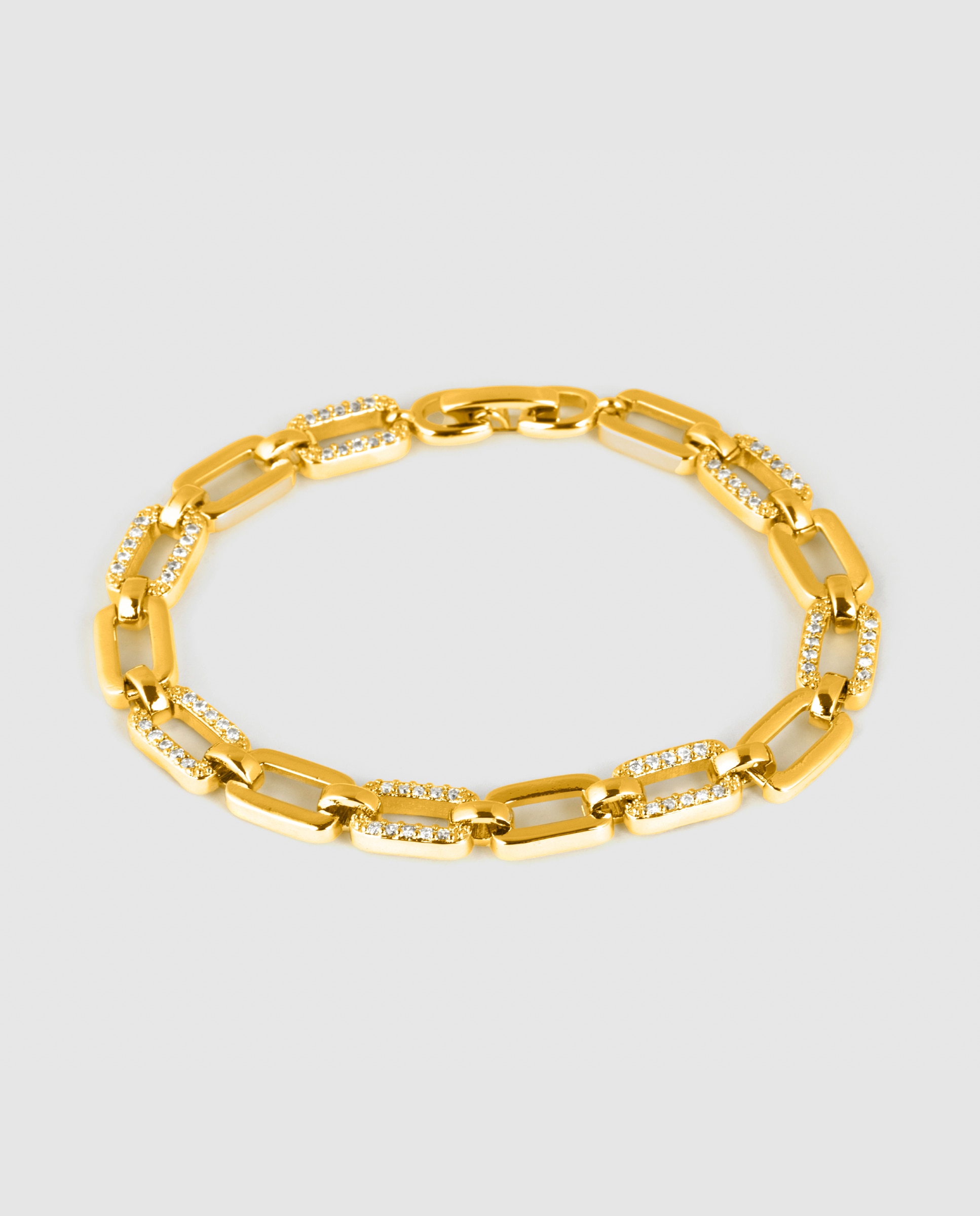Pulseira África Acabada em Ouro Amarelo de 18 Quilates com Zircónios Brilhantes Ouro-1