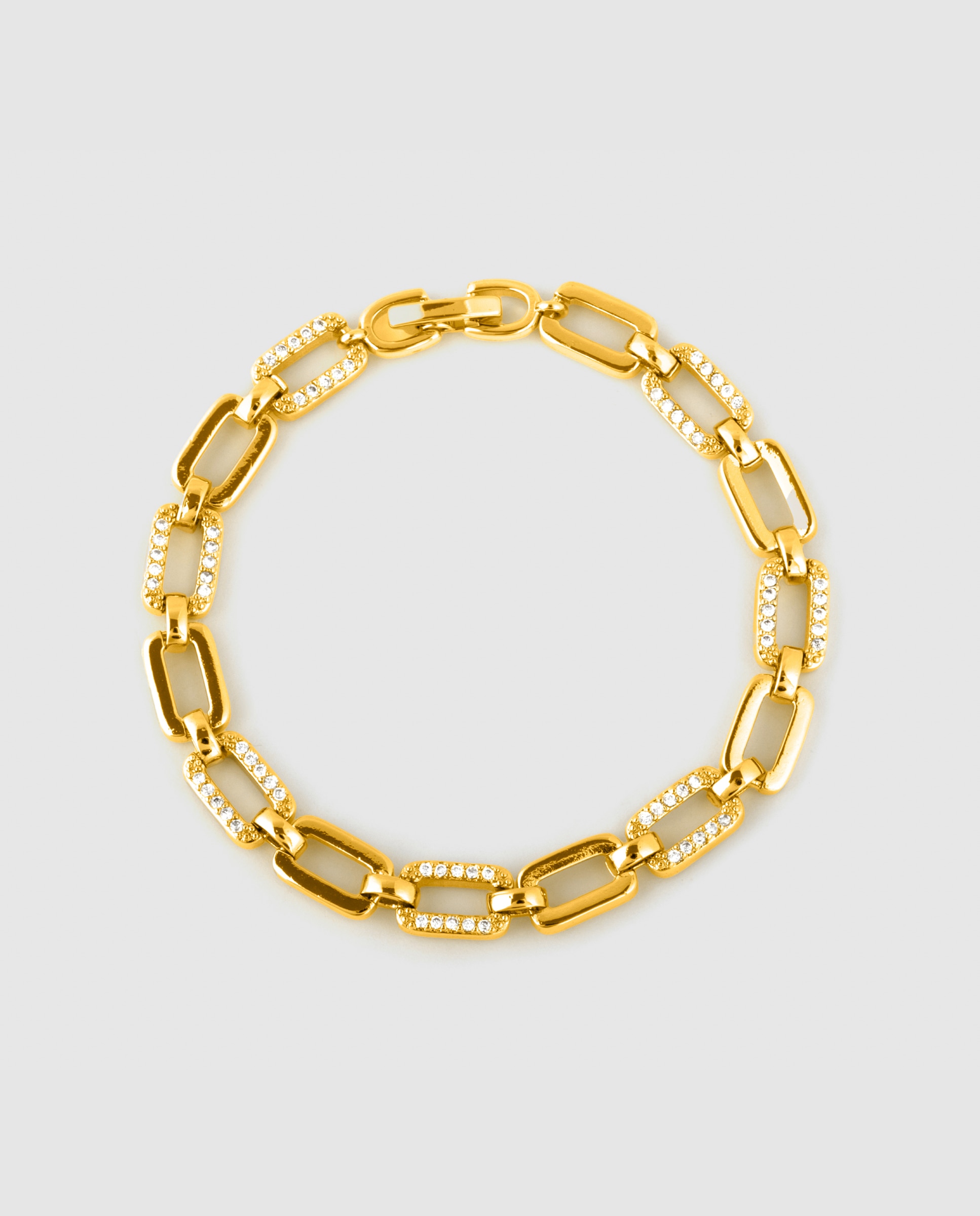 Pulseira África Acabada em Ouro Amarelo de 18 Quilates com Zircónios Brilhantes Ouro-3