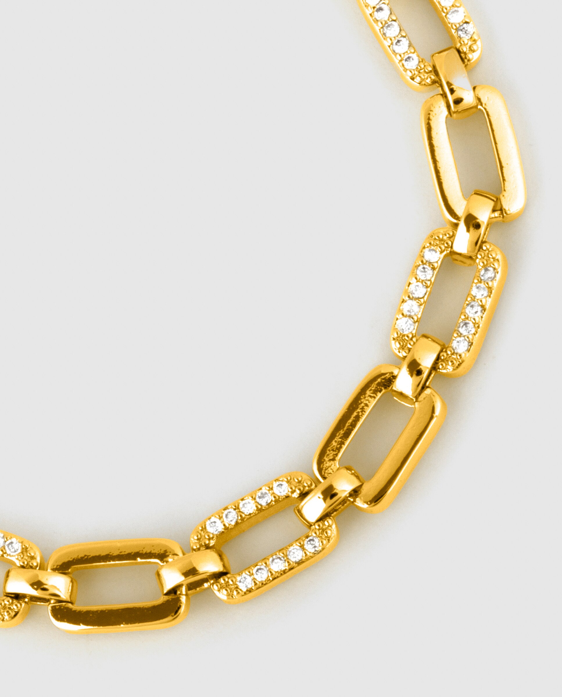 Pulseira África Acabada em Ouro Amarelo de 18 Quilates com Zircónios Brilhantes Ouro-5