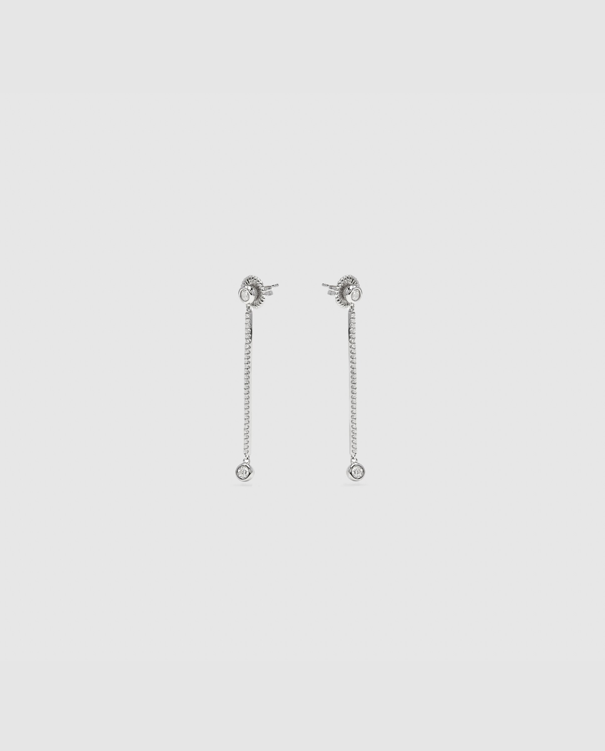Brincos Momentos para Brilhar de Prata de Lei 925 com Acabamentos em Ródio e Zirconita Brilhante Prata brilhante / Transparente-3