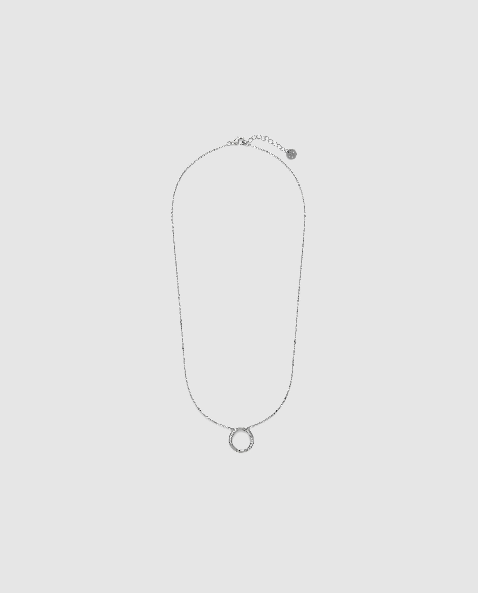 Colar Momentos para Brilhar de Prata de Lei 925 com Acabamento em Ródio e Zirconita Brilhante Preto / Prata-3