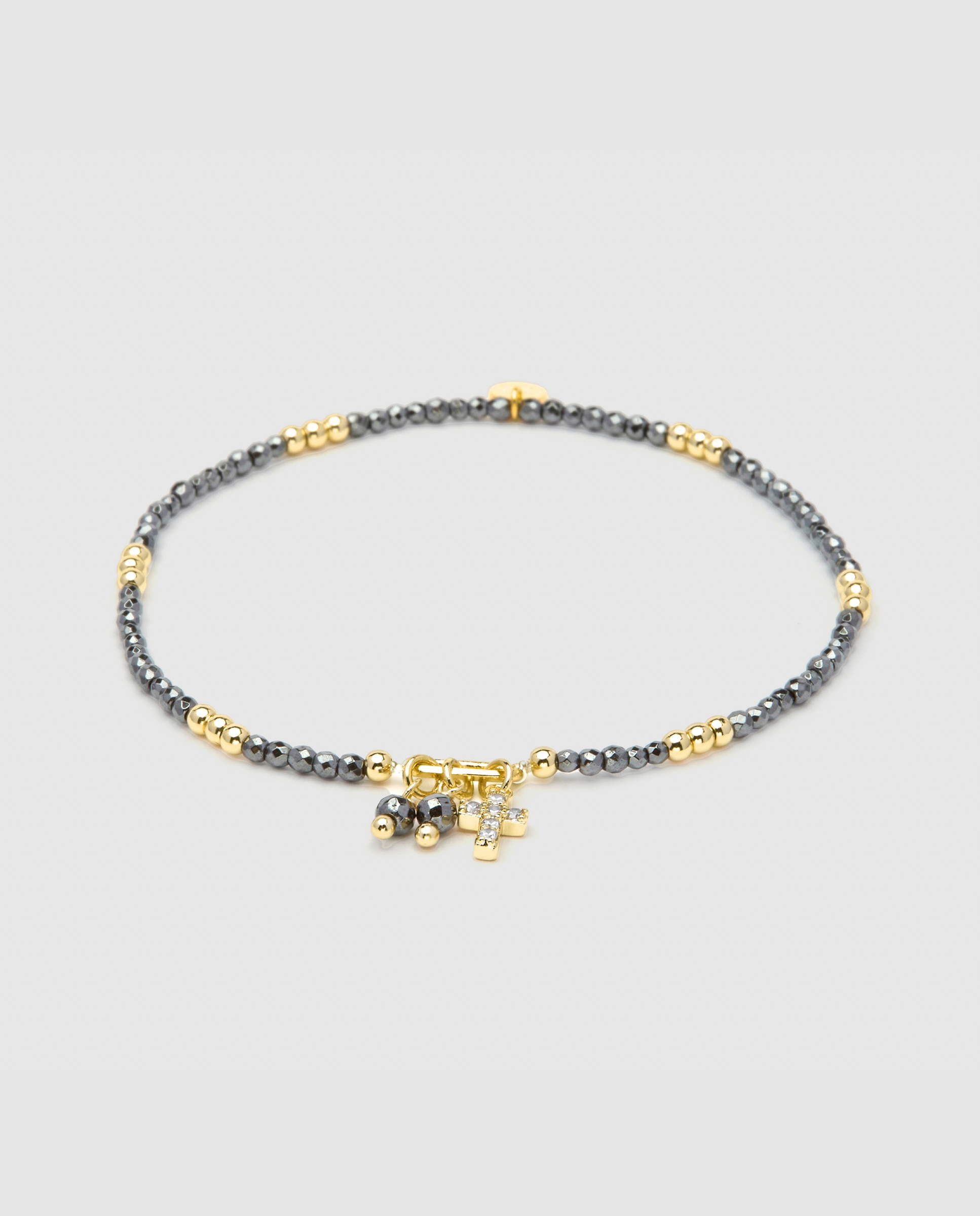 Pulseira Pide Un Deseo de Prata de Lei 925 Acabada em Ouro Amarelo de 18 Quilates com Zirconita Brilhante Crómio / Dourado-1