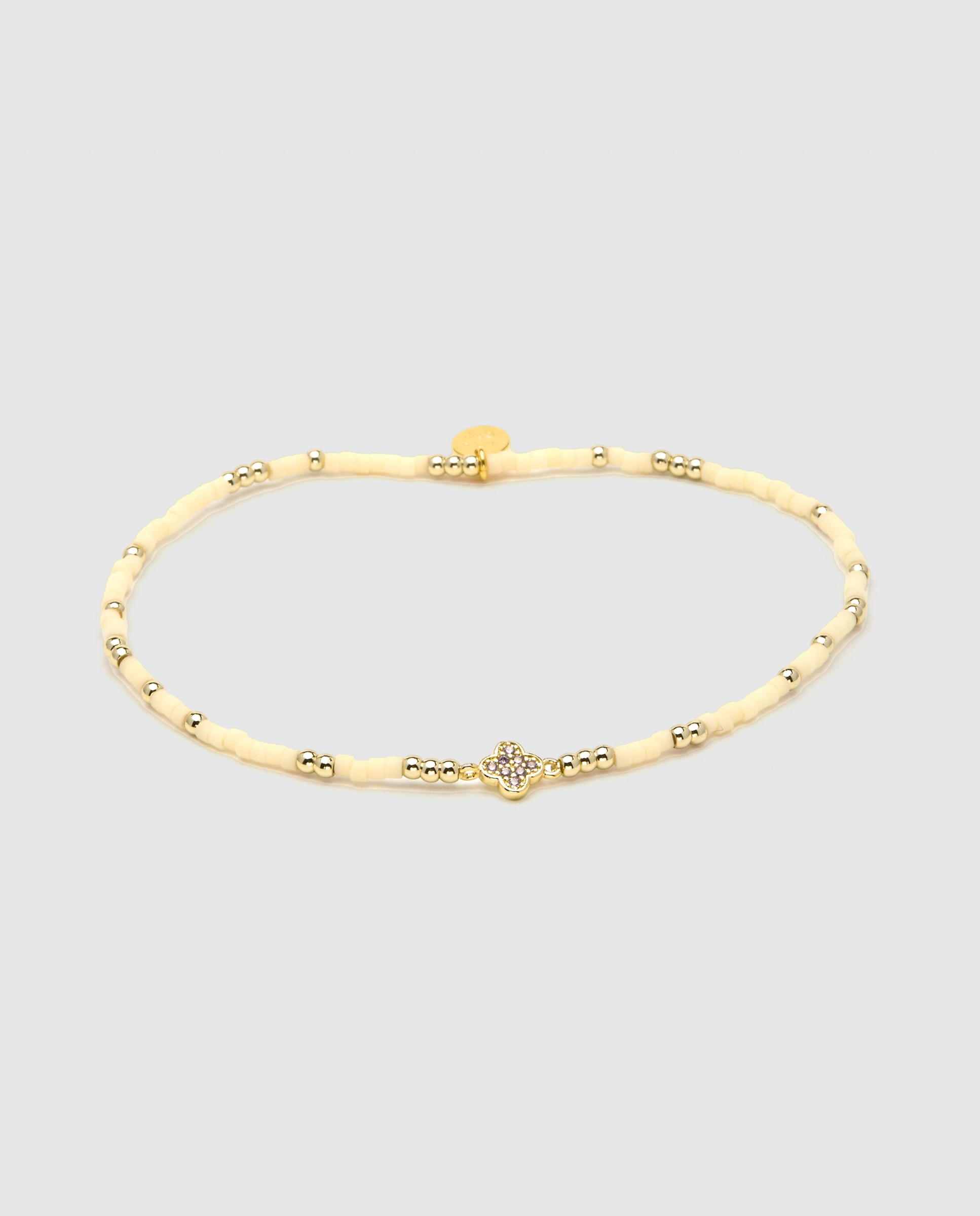 Pulseira de Corrente Pide Un Deseo de Prata de Lei 925 Acabada em Ouro Amarelo de 18 Quilates com Zirconita Ametista Amarelo-1