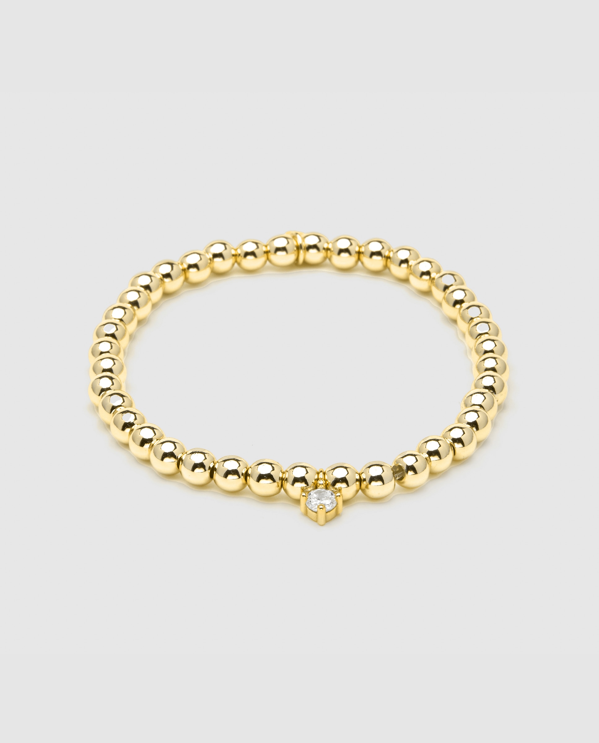 Pulseira de Corrente Momentos para Brilhar de Prata de Lei 925 Acabada em Ouro Amarelo de 18 Quilates com Zirconita Brilhante Amarelo-1