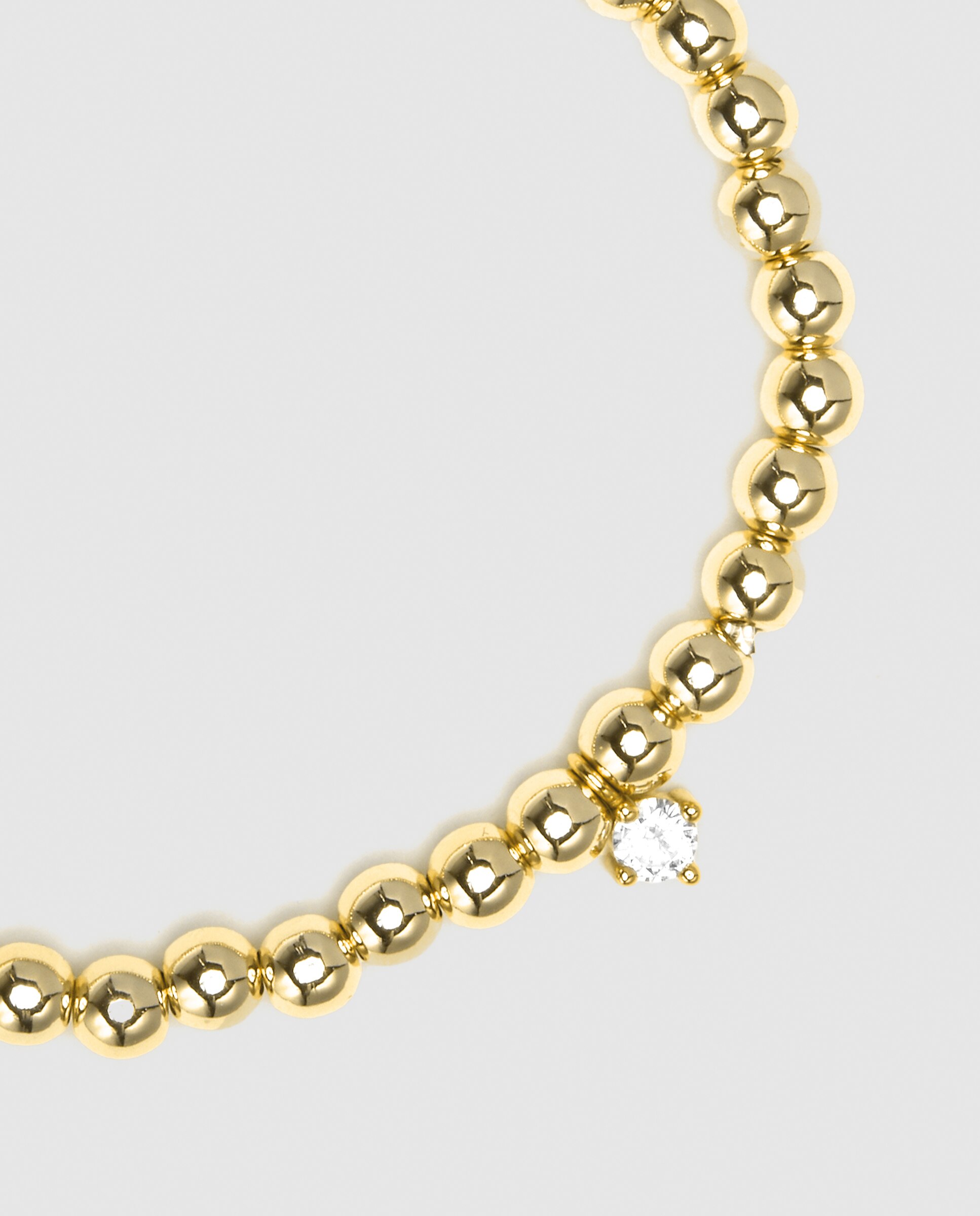 Pulseira de Corrente Momentos para Brilhar de Prata de Lei 925 Acabada em Ouro Amarelo de 18 Quilates com Zirconita Brilhante Amarelo-6