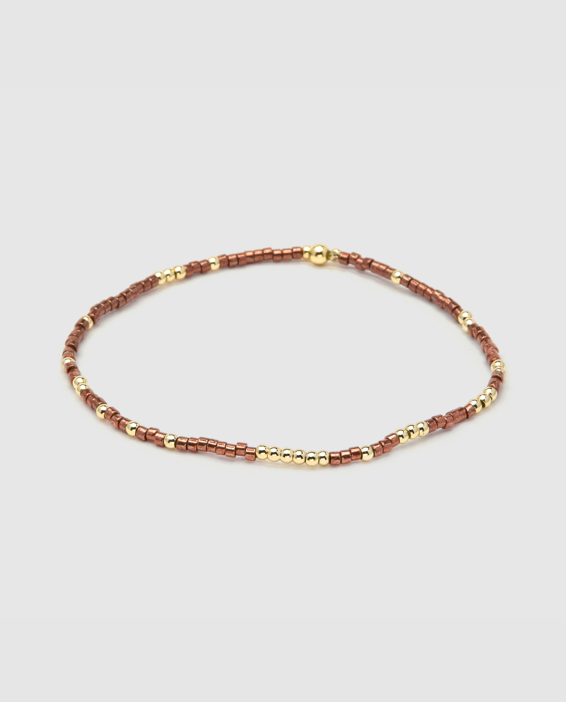 Pulseira de Corrente Pide Un Deseo de Prata de Lei 925 Acabada em Ouro Amarelo de 18 Quilates com Cristal Castanho Dourado-1