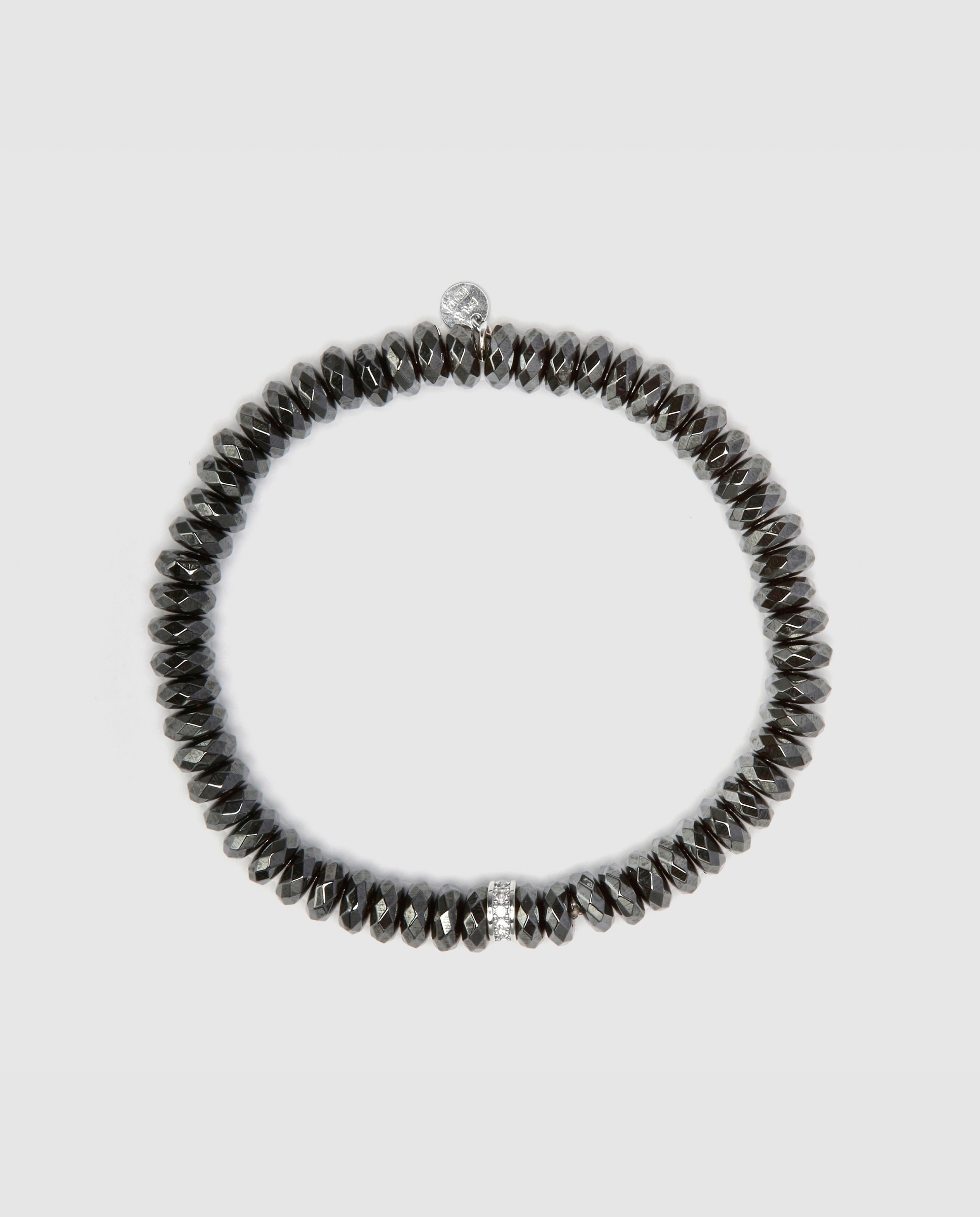 Pulseira de Corrente Trendy de Prata de Lei 925 com Acabamento em Ródio e Hematite Prata-3