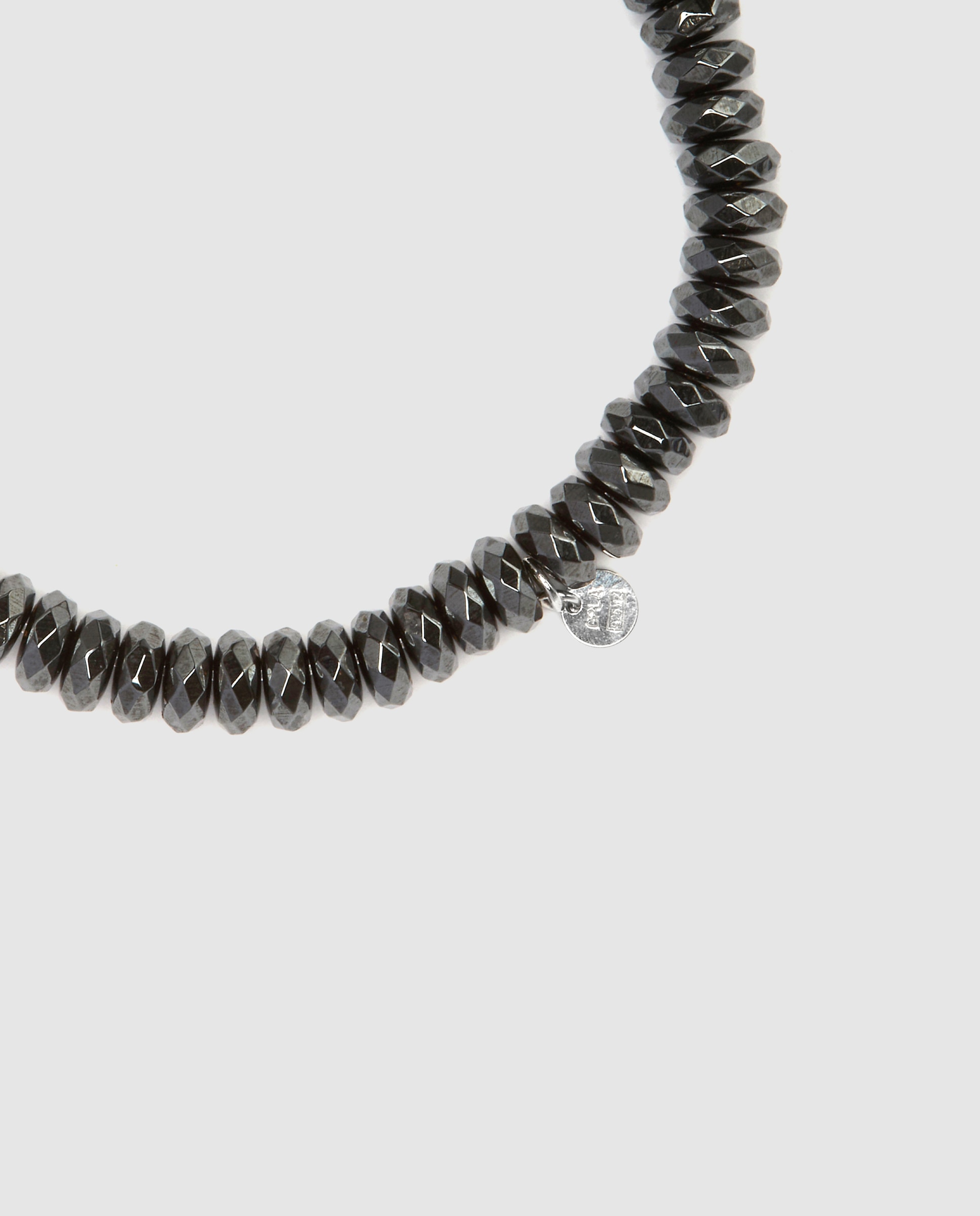 Pulseira de Corrente Trendy de Prata de Lei 925 com Acabamento em Ródio e Hematite Prata-7