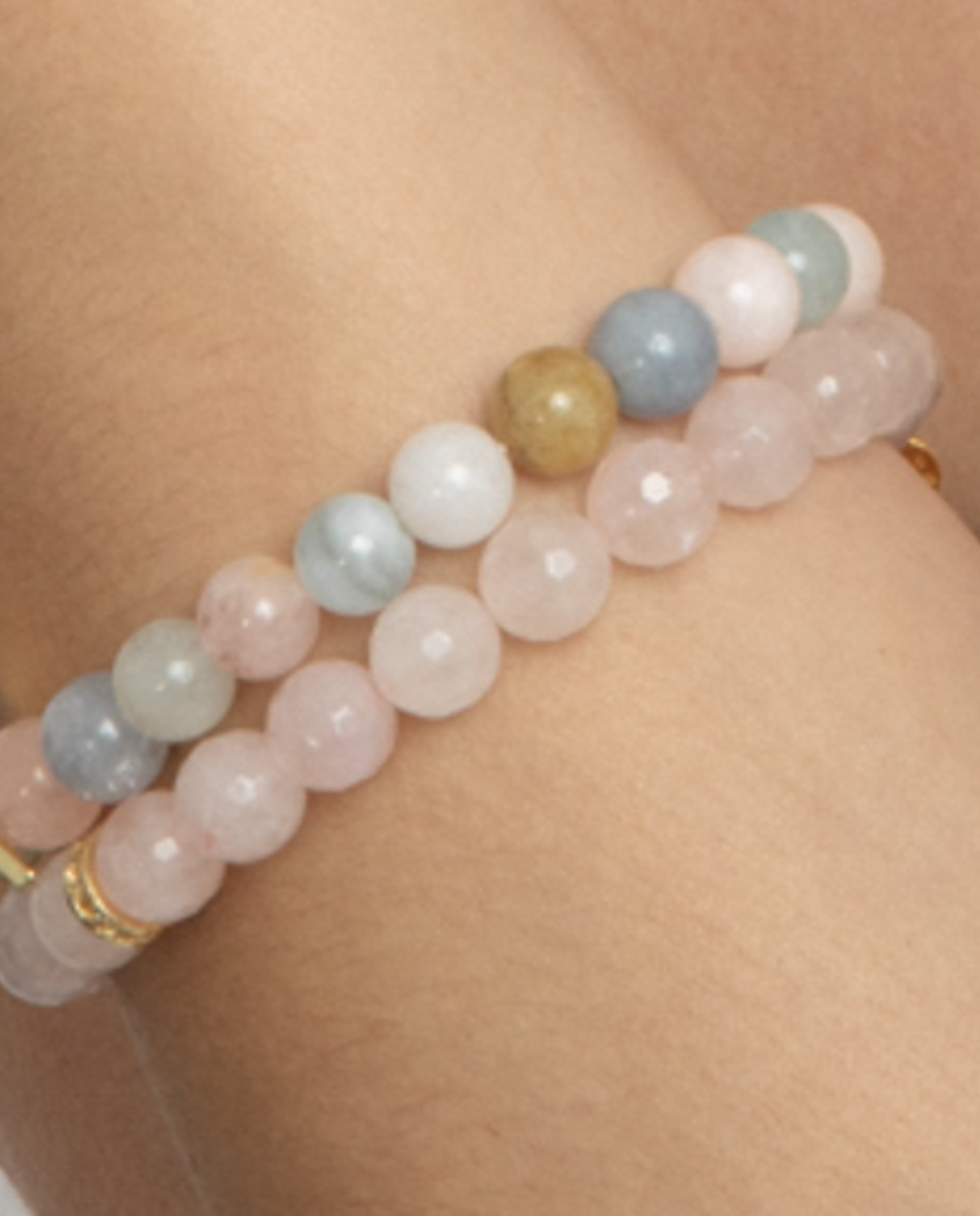 Pulseira de Corrente Trendy de Prata de Lei 925 Acabada em Ouro Amarelo de 18 Quilates com Quartzo Rosa Rosa-4