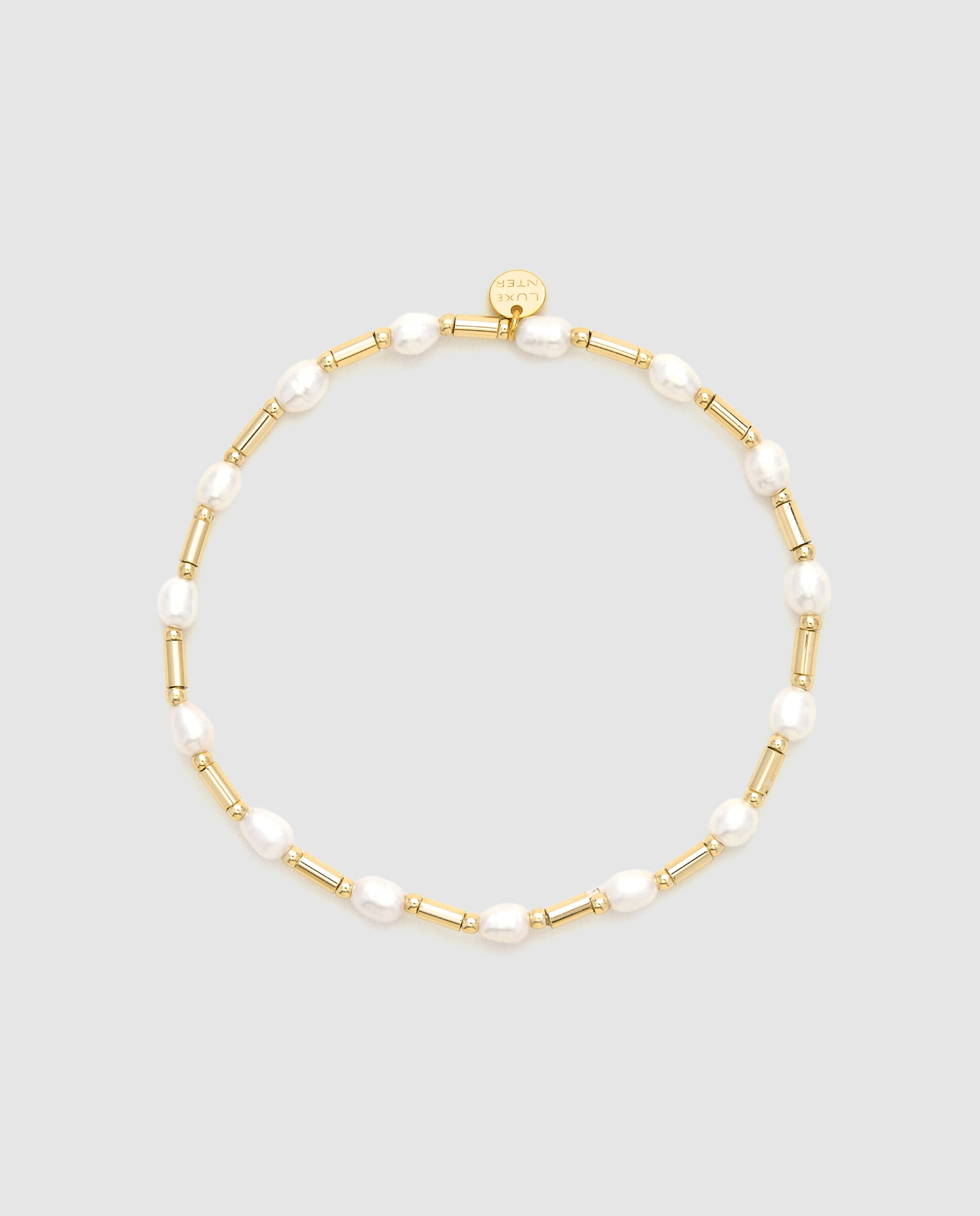 Pulseira de Elos Pide Un Deseo de Prata de Lei 925 Acabada em Ouro Amarelo de 18 Quilates com Pérola Branca Ouro-3