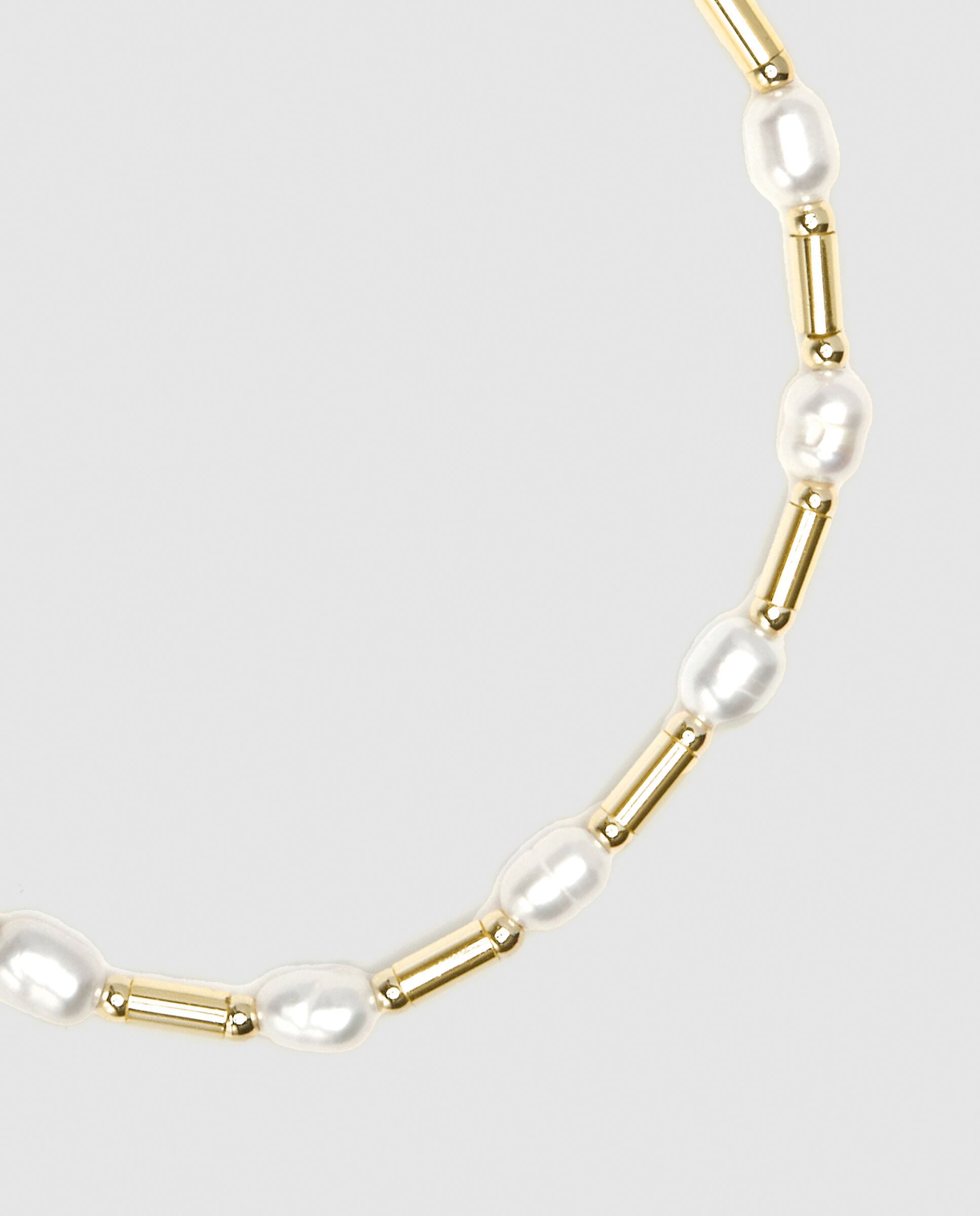 Pulseira de Elos Pide Un Deseo de Prata de Lei 925 Acabada em Ouro Amarelo de 18 Quilates com Pérola Branca Ouro-6