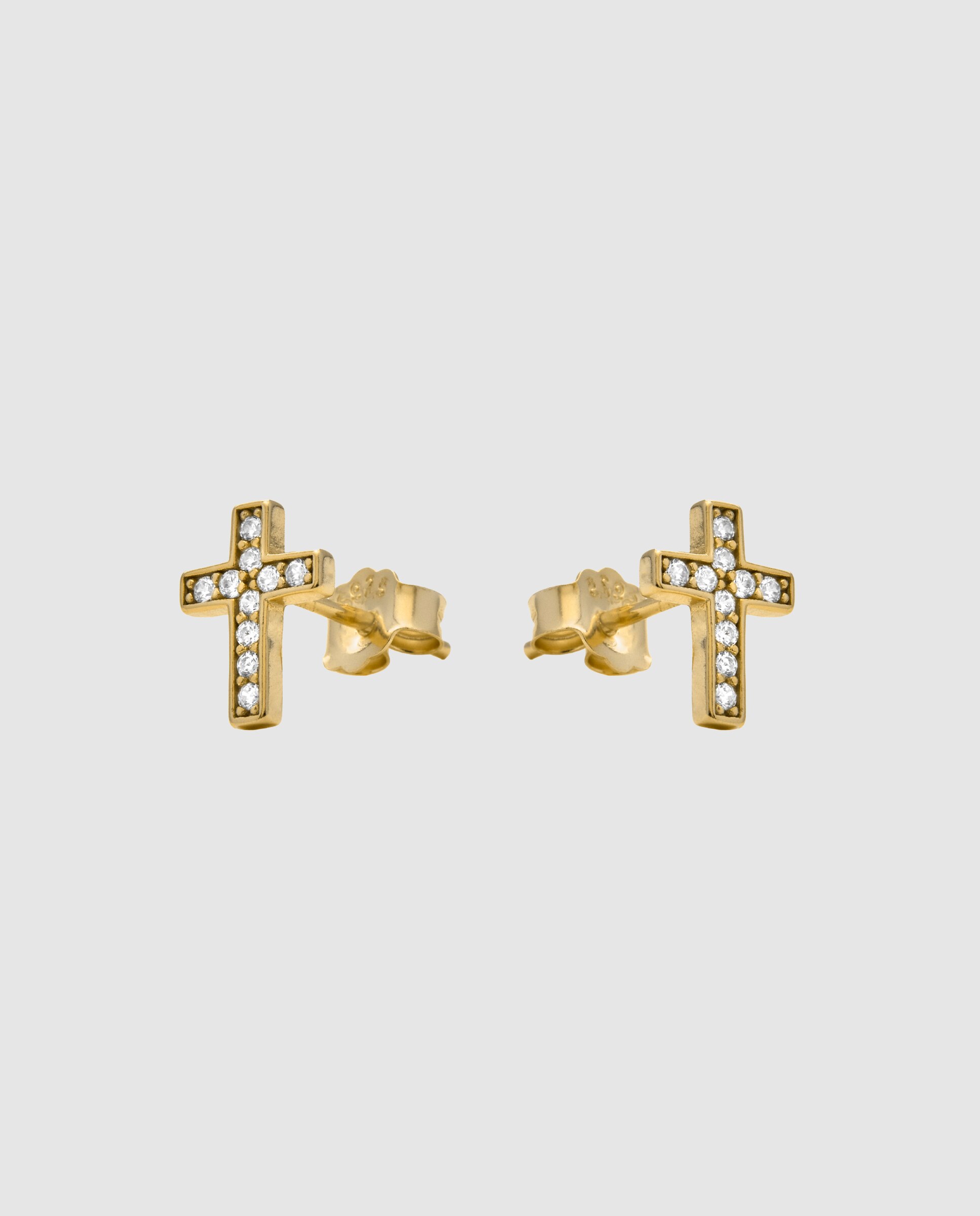 Brincos Pide Un Deseo de Prata de Lei 925 Acabados em Ouro Amarelo de 18 Quilates com Zirconita Brilhante Amarelo-3