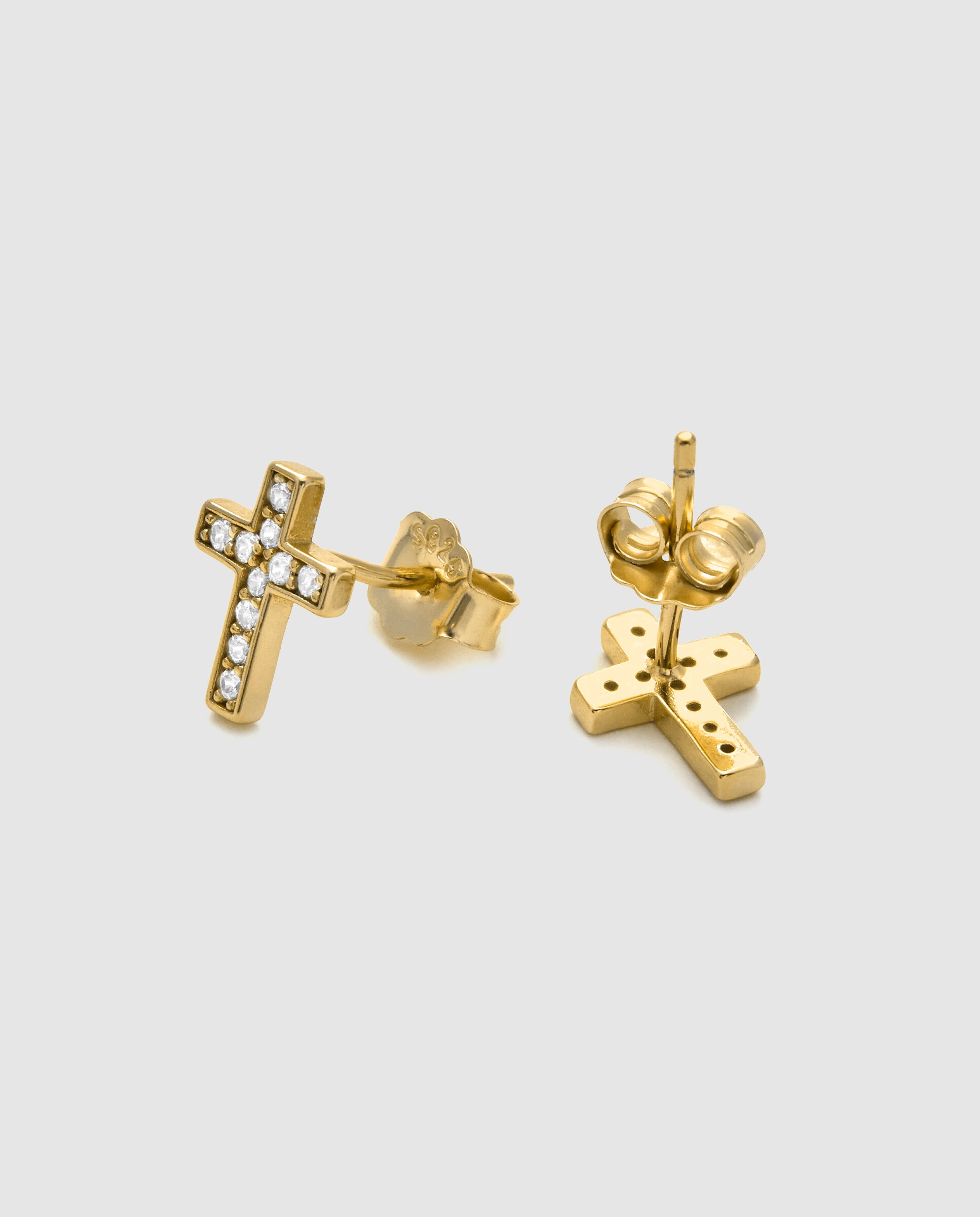 Brincos Pide Un Deseo de Prata de Lei 925 Acabados em Ouro Amarelo de 18 Quilates com Zirconita Brilhante Amarelo-6