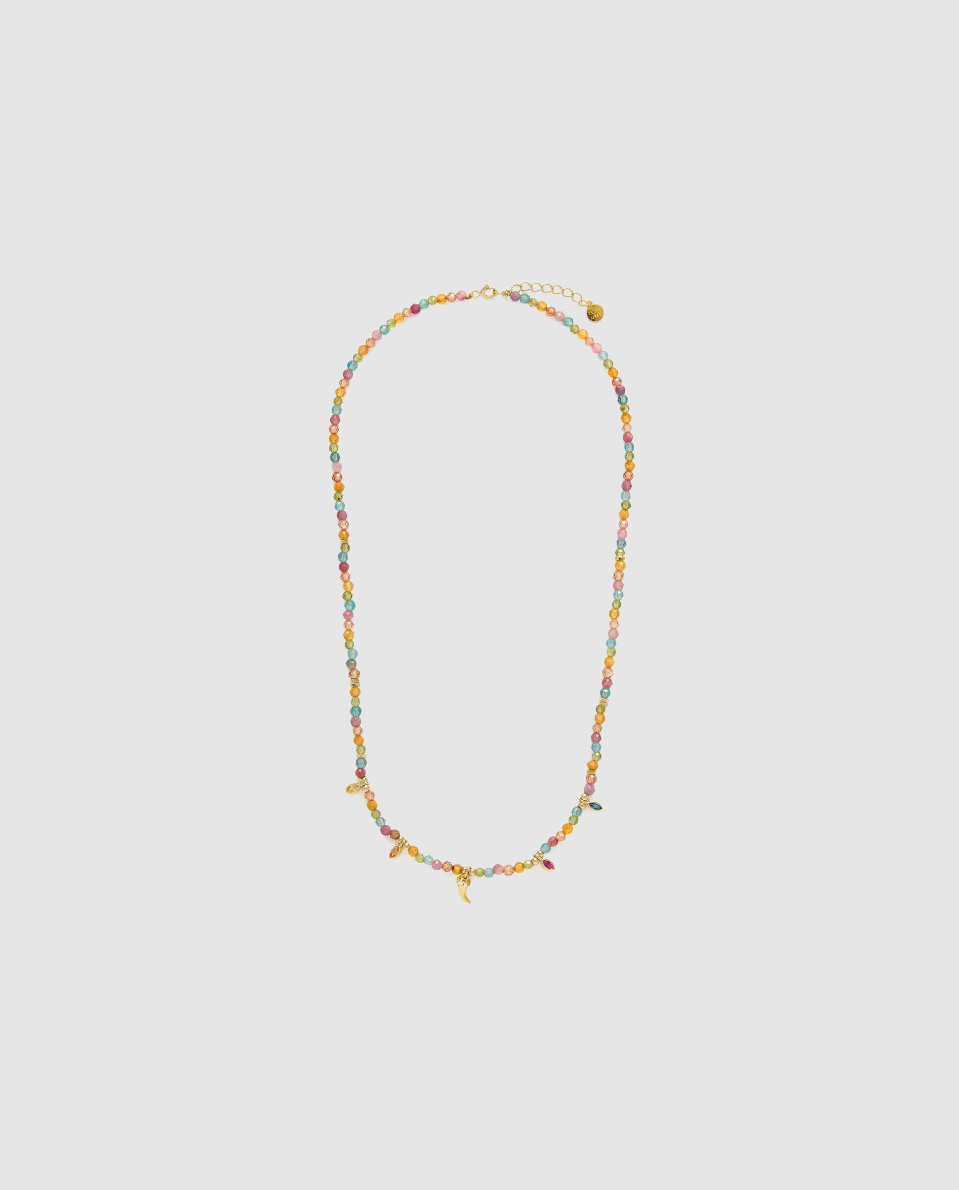 Colar Pide Un Deseo de Prata de Lei 925 com Acabamento em Ouro Amarelo de 18 Quilates com Zirconita Multicolor Ouro-3