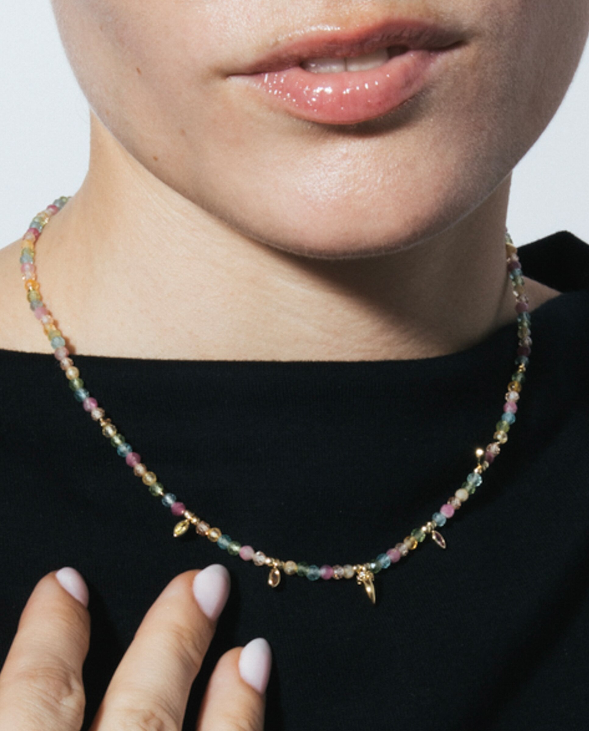 Colar Pide Un Deseo de Prata de Lei 925 com Acabamento em Ouro Amarelo de 18 Quilates com Zirconita Multicolor Ouro-4