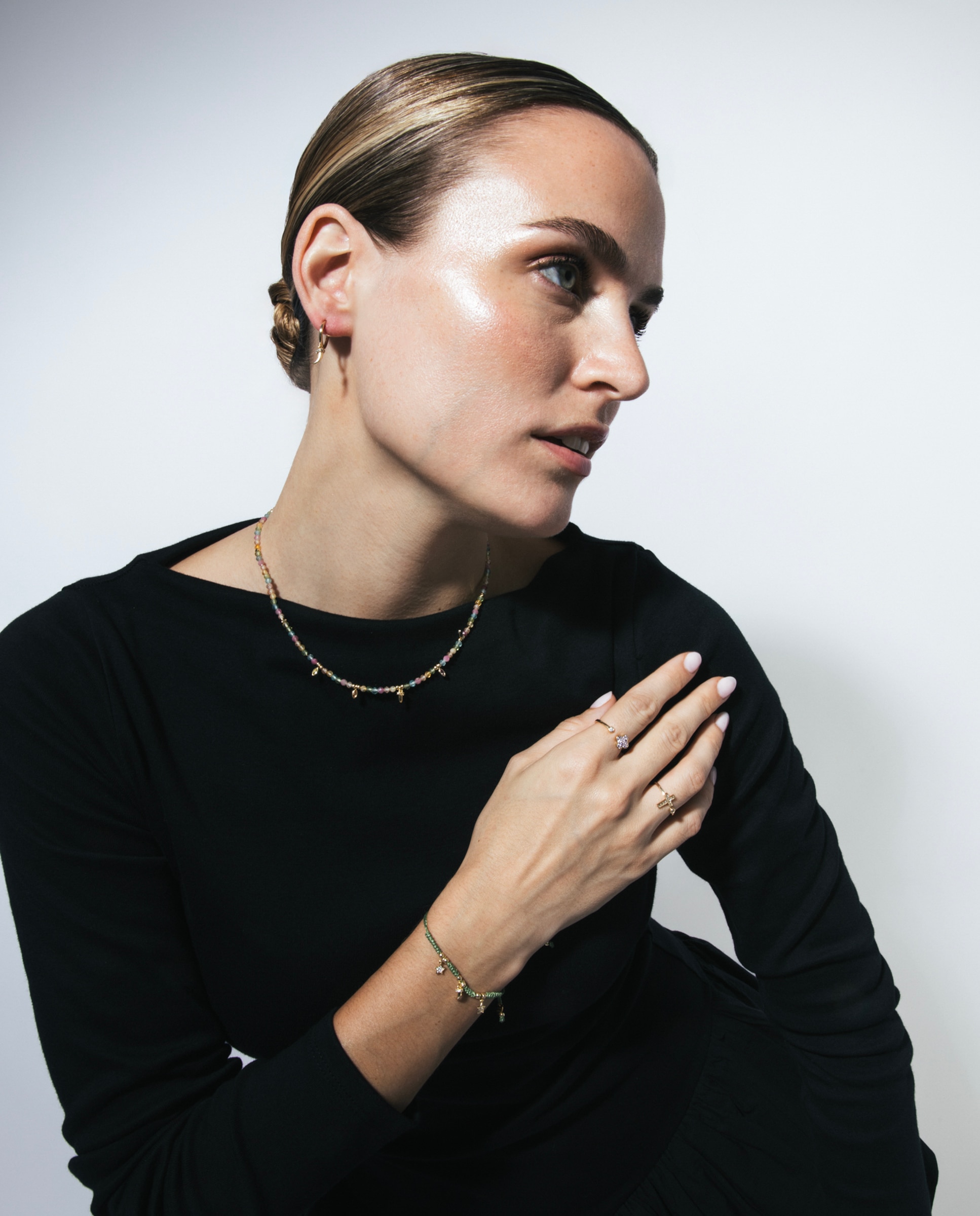 Colar Pide Un Deseo de Prata de Lei 925 com Acabamento em Ouro Amarelo de 18 Quilates com Zirconita Multicolor Ouro-5