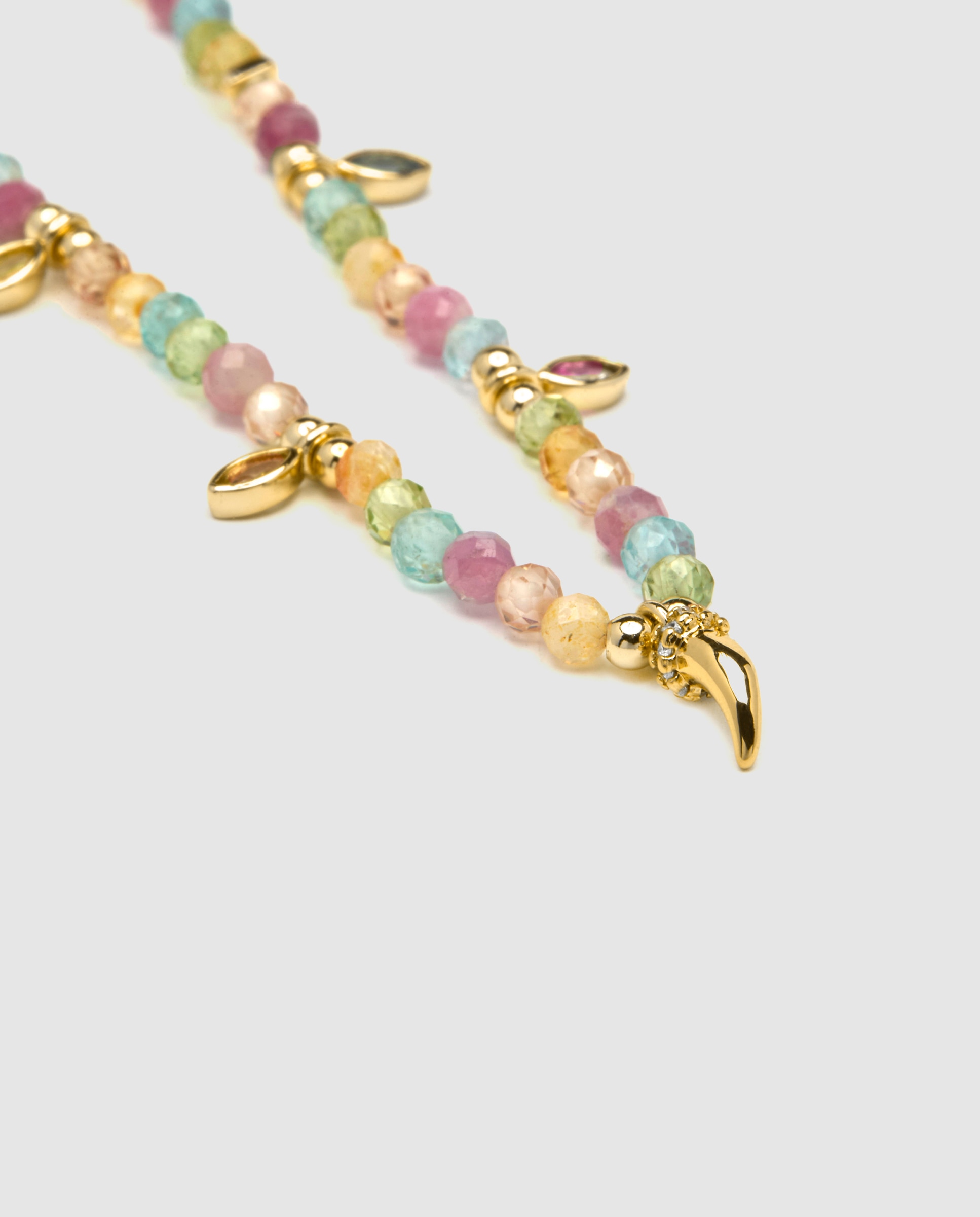 Colar Pide Un Deseo de Prata de Lei 925 com Acabamento em Ouro Amarelo de 18 Quilates com Zirconita Multicolor Ouro-6