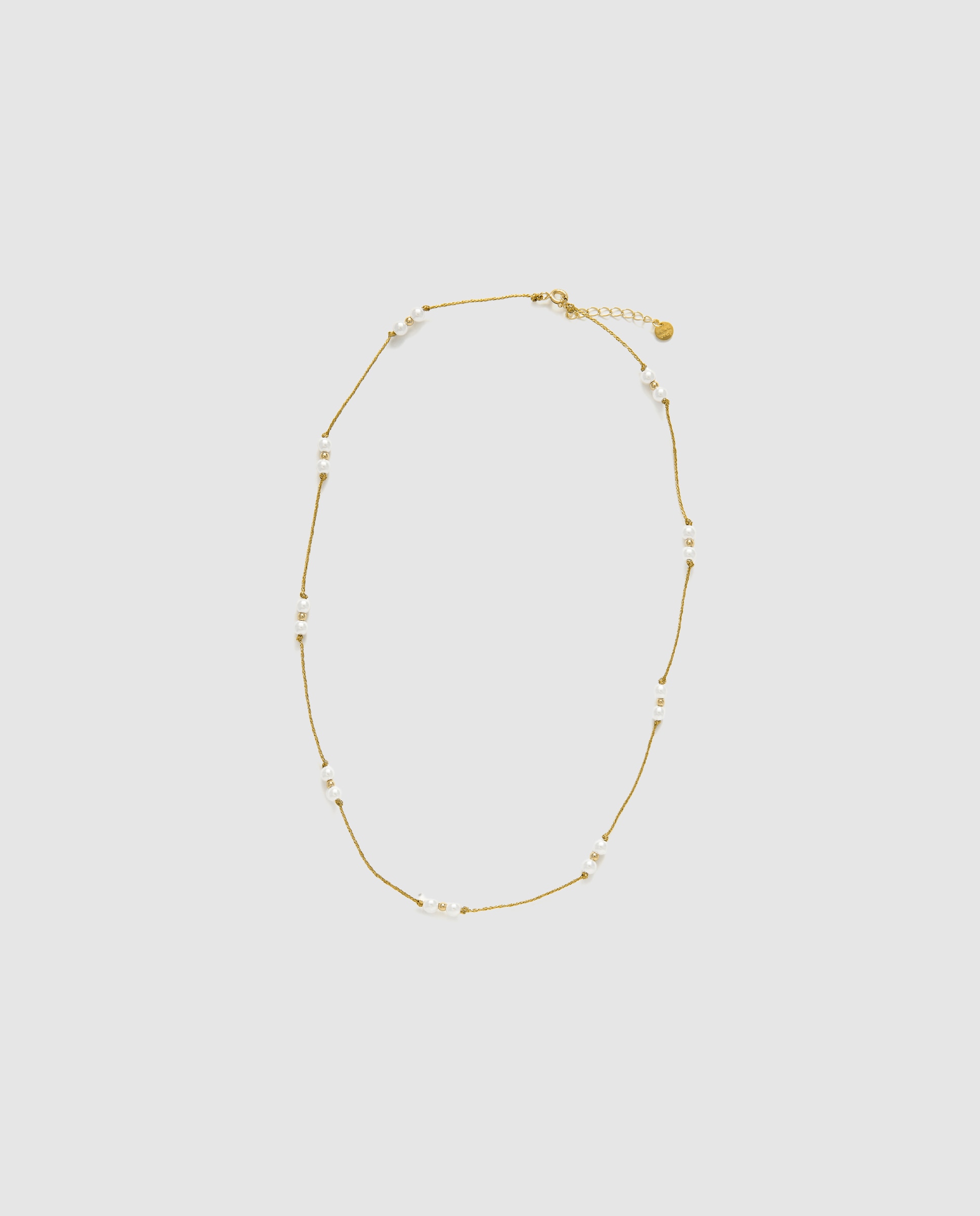Colar Pide Un Deseo de Prata de Lei 925 com Acabamento em Ouro Amarelo de 18 Quilates e Pérola Branca Branco-3