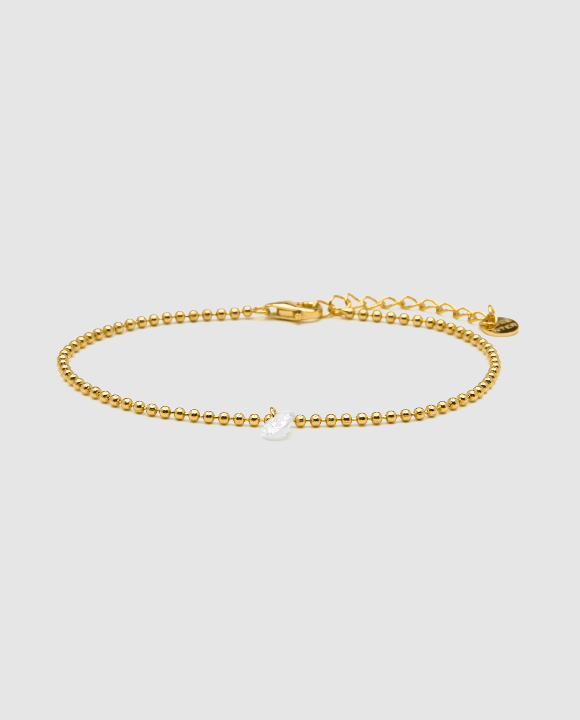 Pulseira de Corrente Pide Un Deseo de Prata de Lei 925 Acabada em Ouro Amarelo de 18 Quilates com Zirconita Brilhante Ouro-1