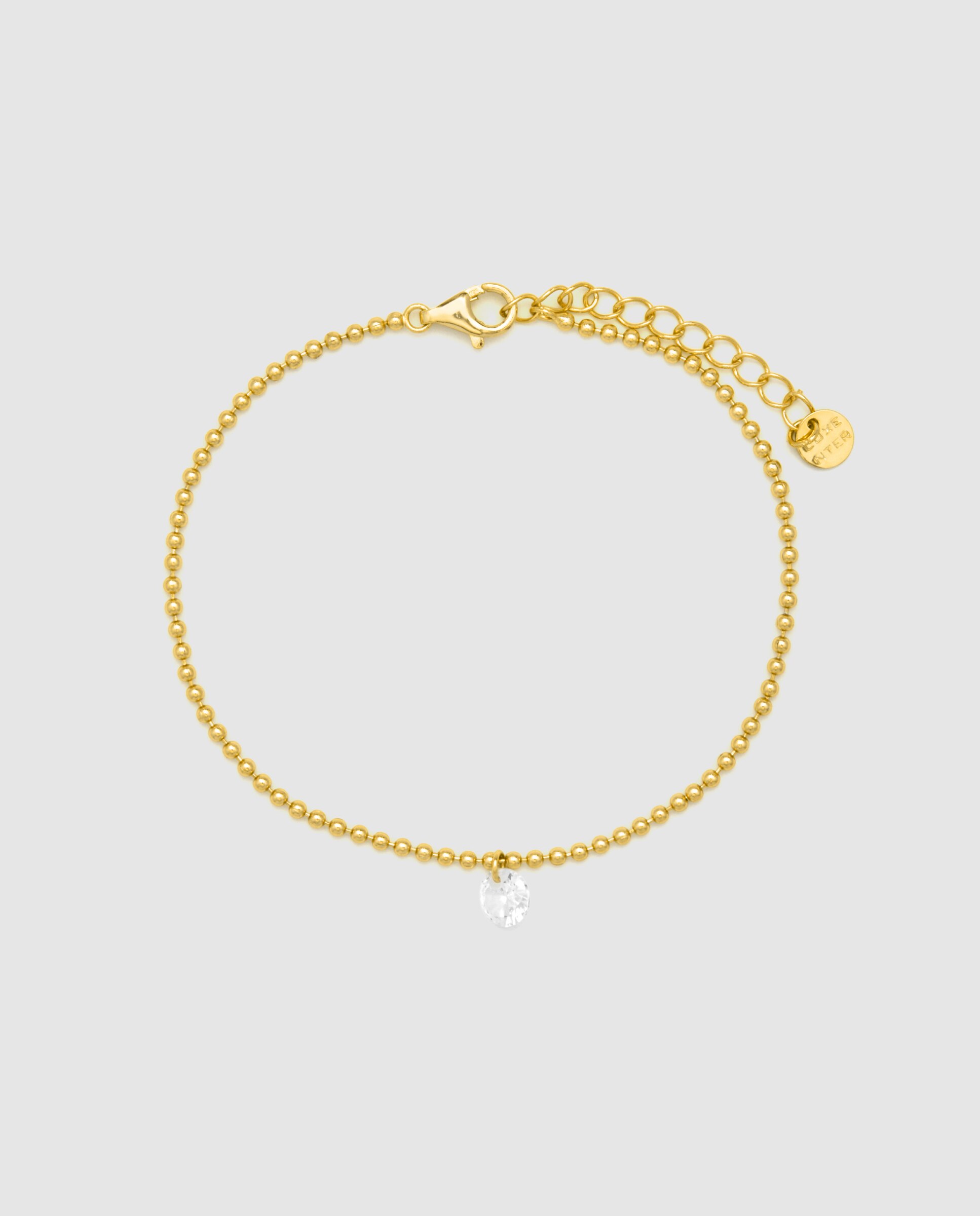 Pulseira de Corrente Pide Un Deseo de Prata de Lei 925 Acabada em Ouro Amarelo de 18 Quilates com Zirconita Brilhante Ouro-3