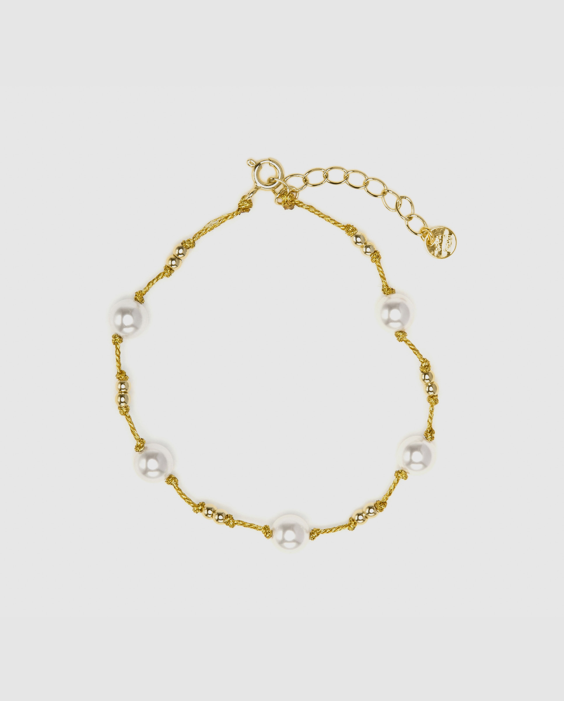 Pulseira de Corrente Pide Un Deseo de Prata de Lei 925 Acabada em Ouro Amarelo de 18 Quilates com Zirconita Brilhante Amarelo-3