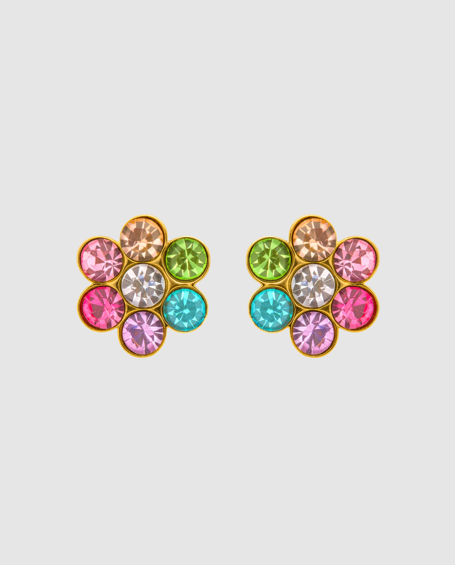 Imagem 0 de Brincos Kids And Baby com Acabamentos em Ouro Amarelo de 18 Quilates com Zirconita Multicolor