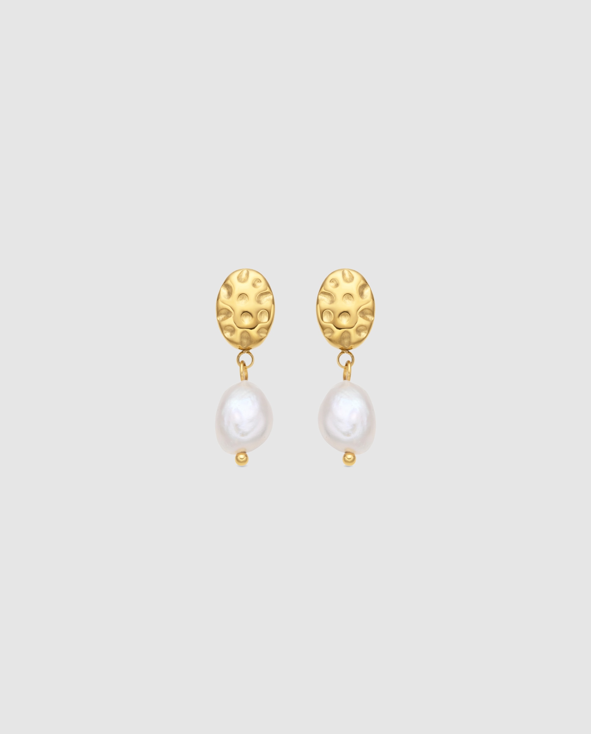 Brincos Boho de Aço com Acabamentos em Ouro Amarelo de 18 Quilates Ouro-1