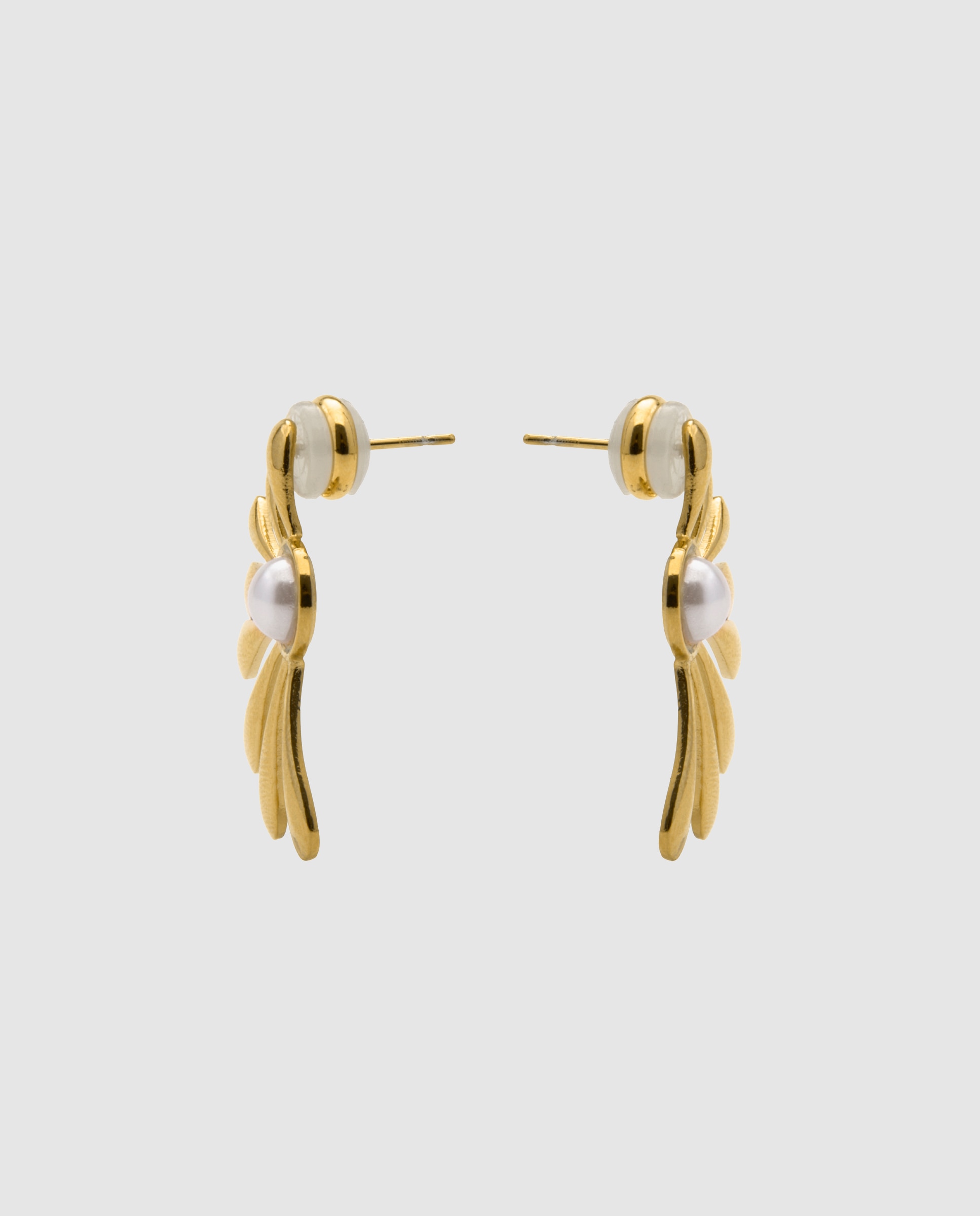 Brincos Boho de Aço com Acabamentos em Ouro Amarelo de 18 Quilates Ouro-3