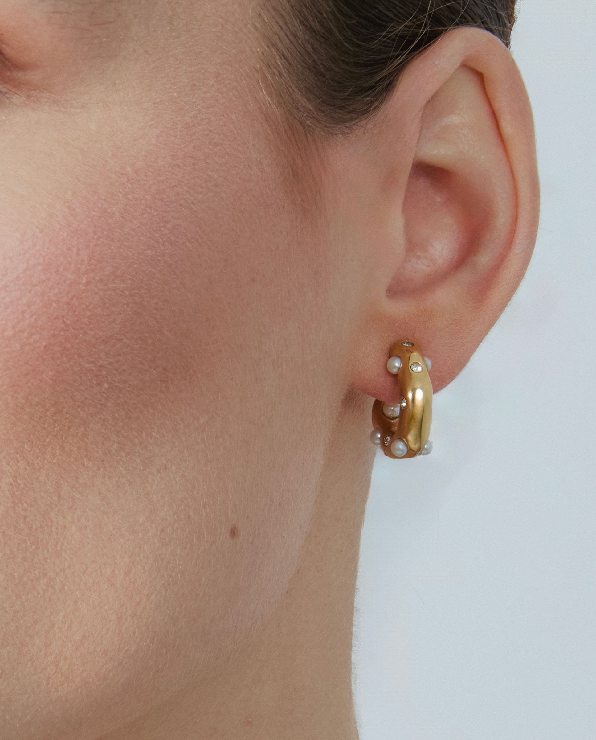 Brincos de Aro Boho de Aço com Acabamentos em Ouro Amarelo de 18 Quilates Ouro-4