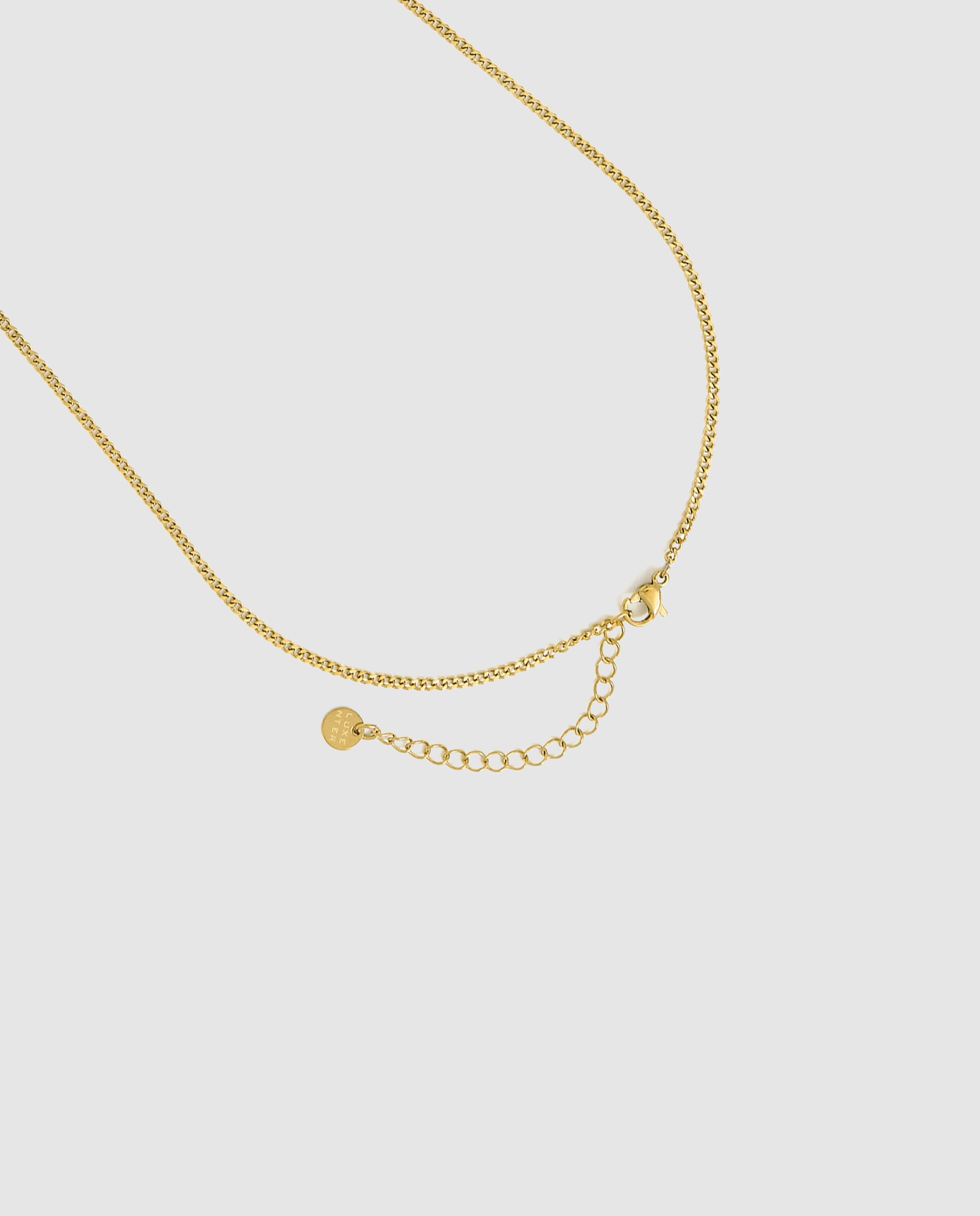 Corrente com Pingente Boho de Aço com Acabamento em Ouro Amarelo de 18 Quilates com Quartzo Hidrotermal Multicolor Ouro-7