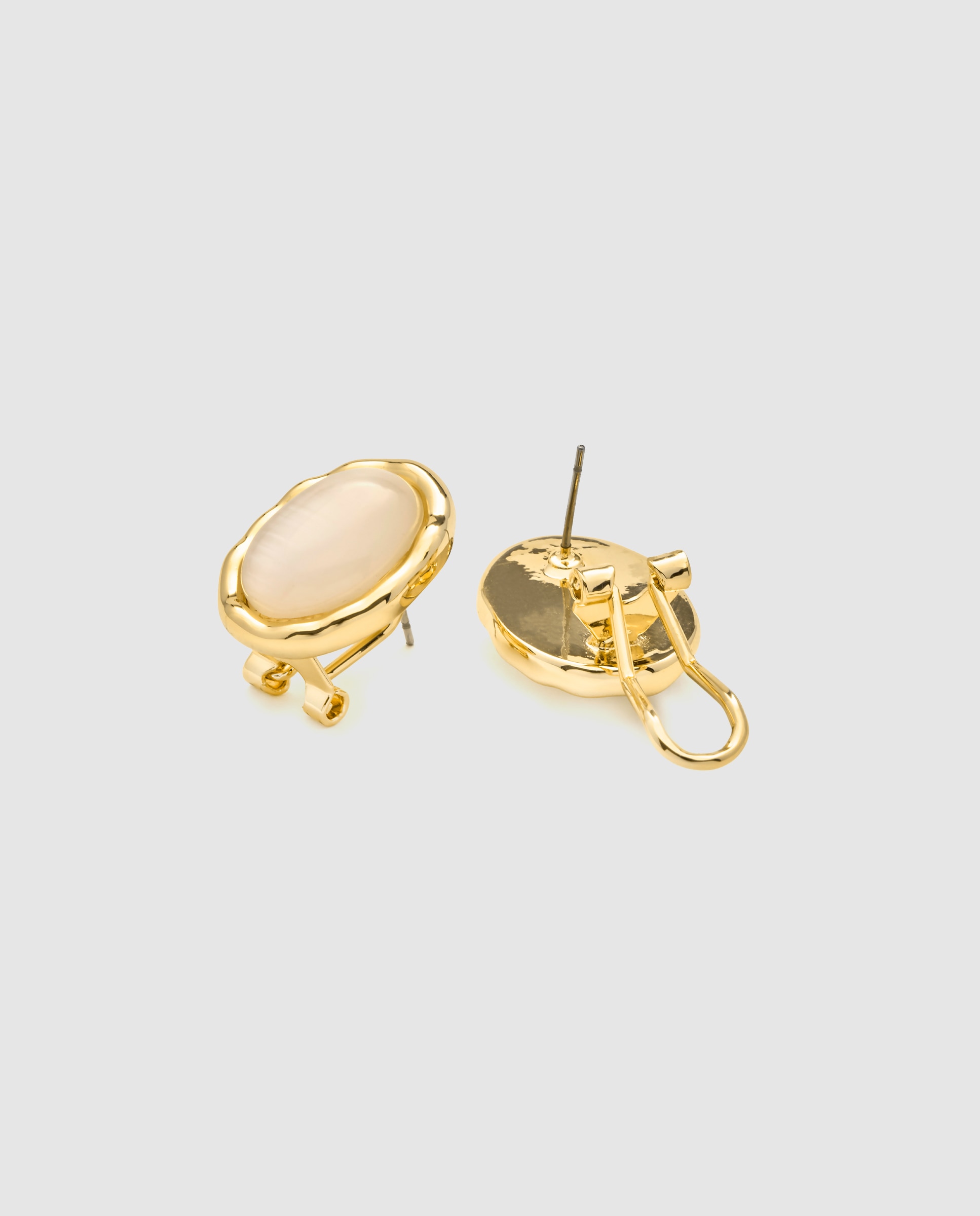 Brincos África Acabados em Ouro Amarelo de 18 Quilates com Olho de Gato Amarelo-6