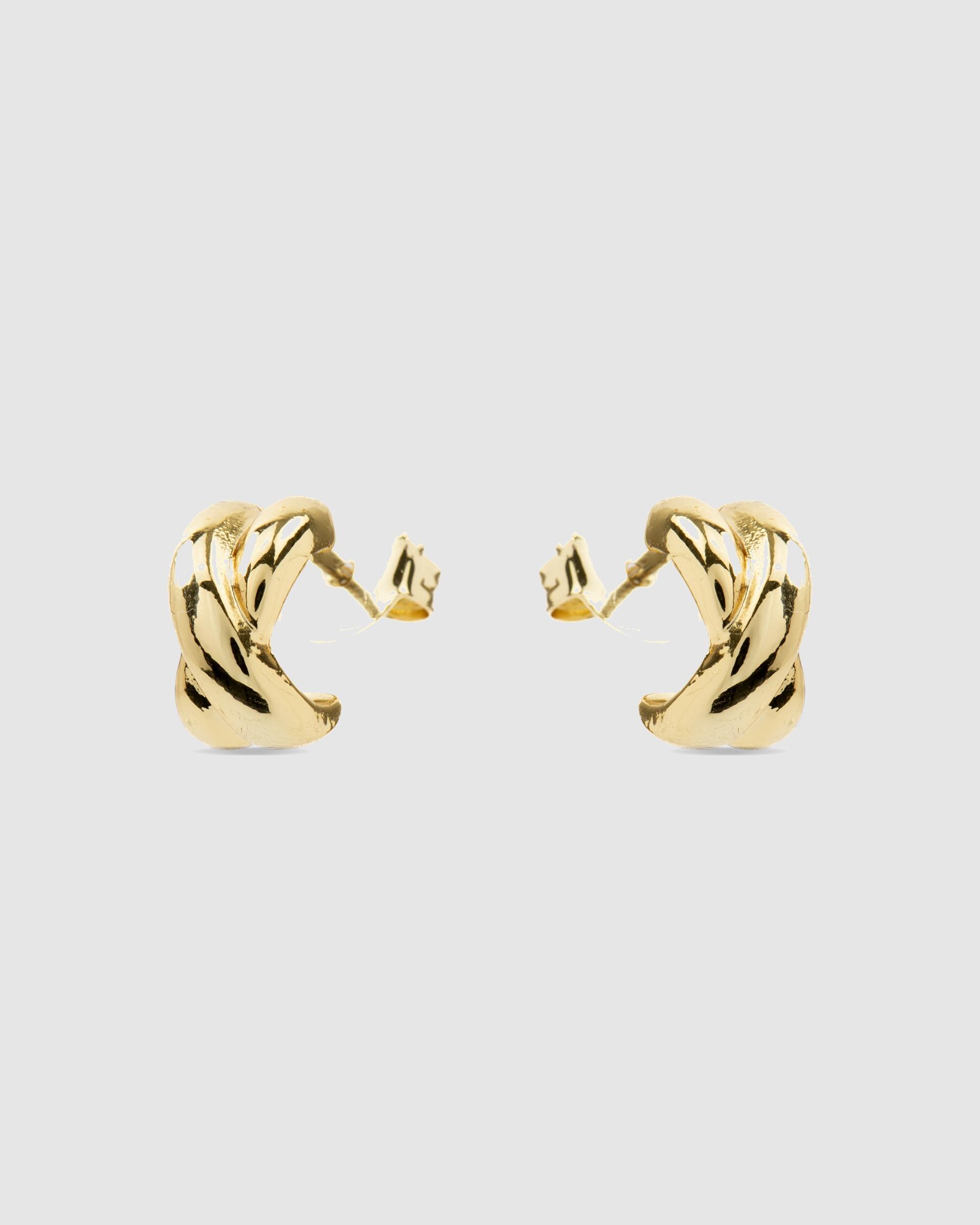Brincos de Argola Basic Acabados em Ouro Amarelo de 18 Quilates Ouro-3