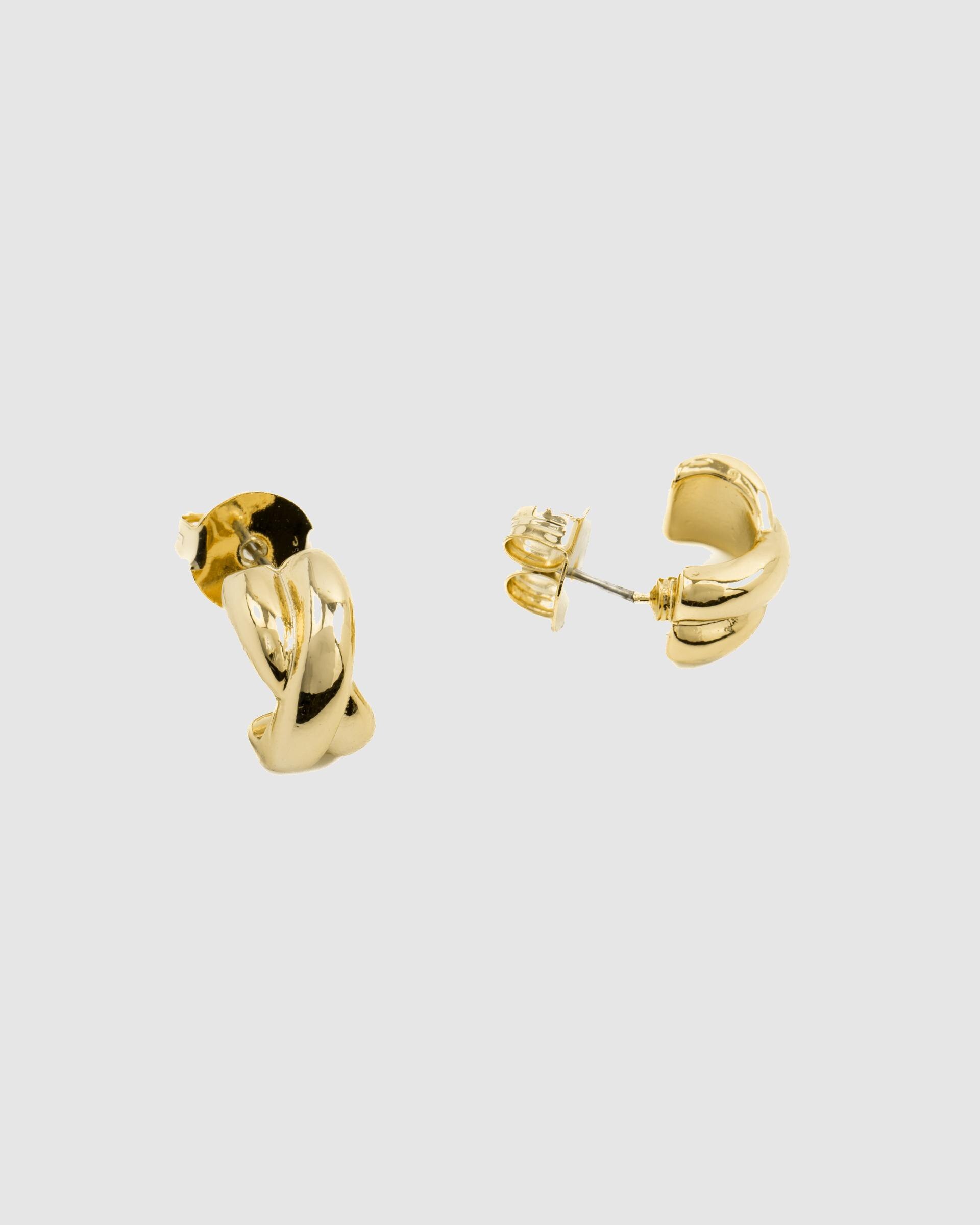 Brincos de Argola Basic Acabados em Ouro Amarelo de 18 Quilates Ouro-5