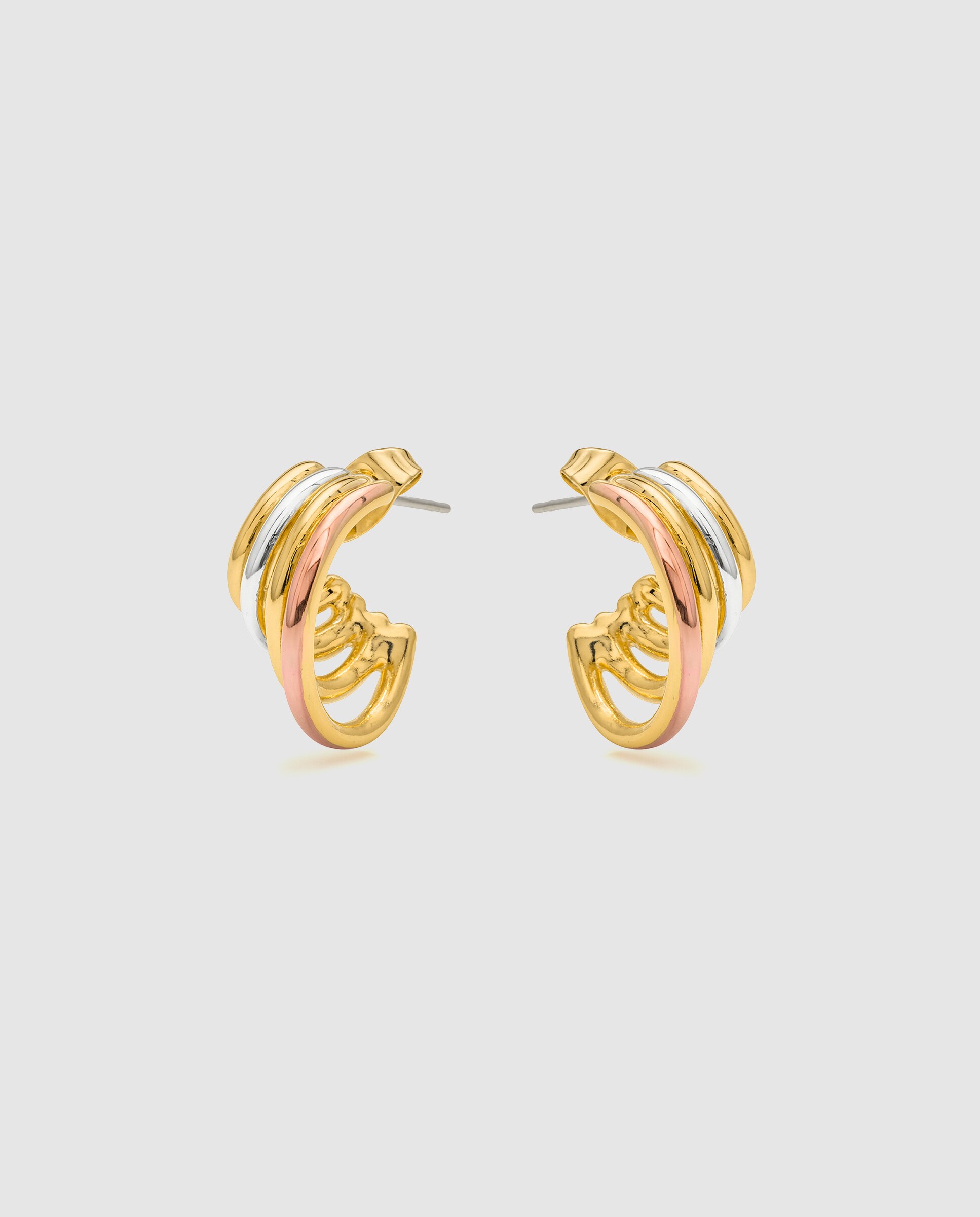 Brincos Basic Acabados em Ouro Amarelo de 18 Quilates Ouro-3