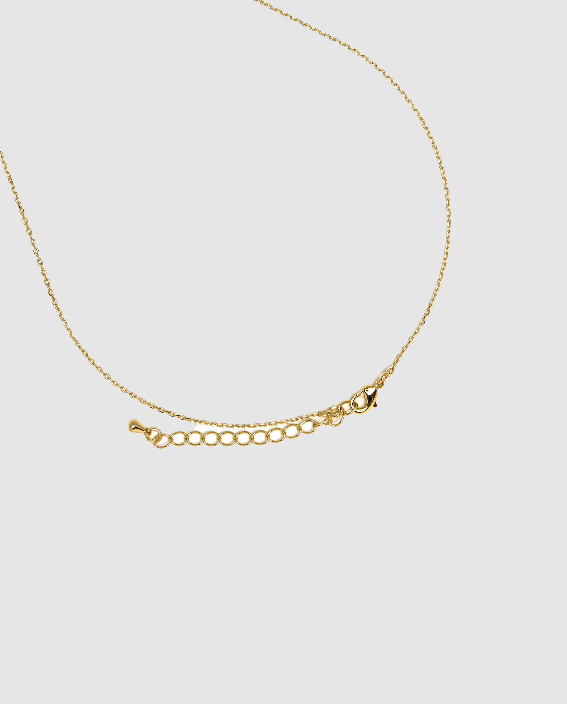 Corrente com Pendentes África Acabado em Ouro Amarelo de 18 Quilates com Zirconita Brilhante Ouro-6
