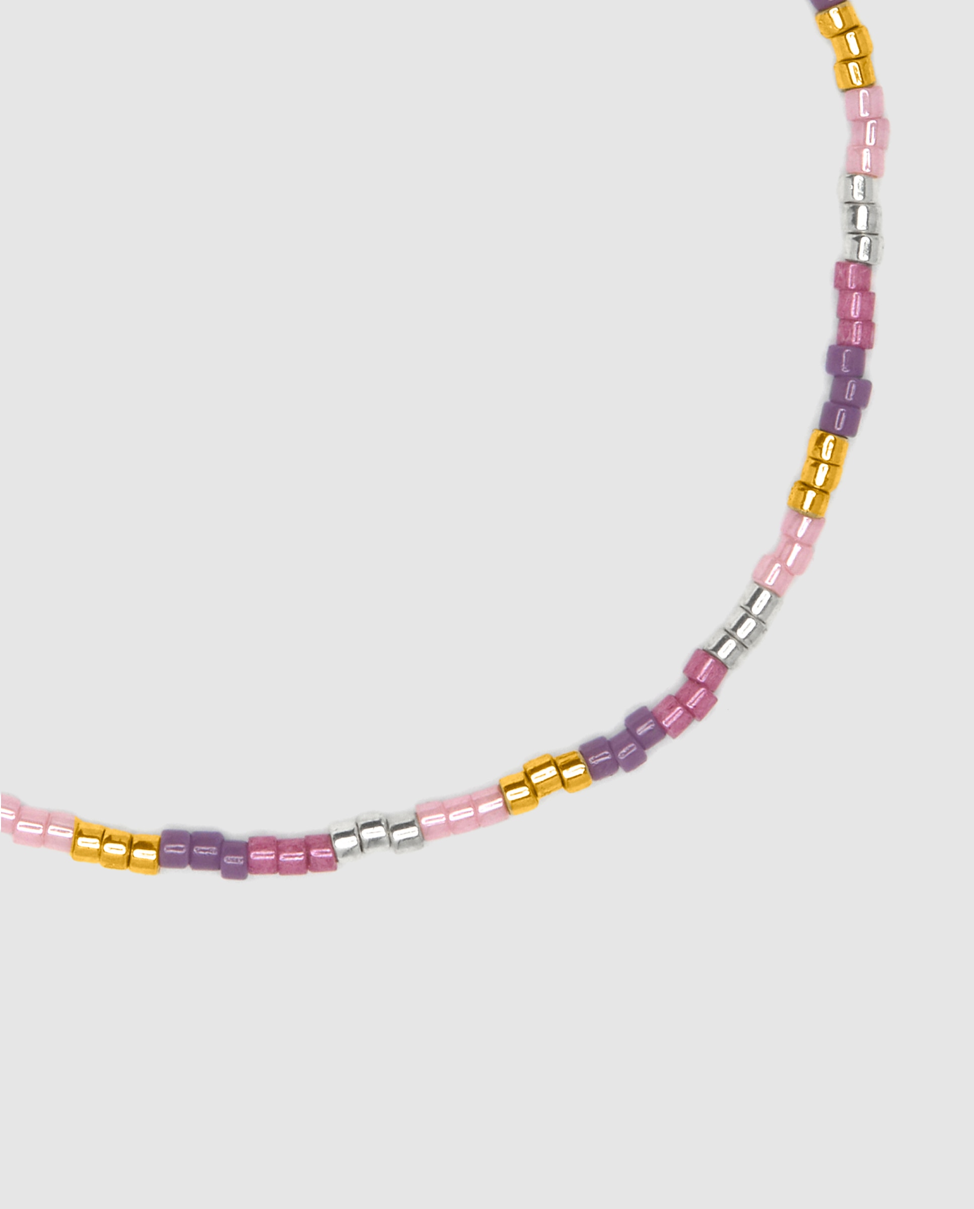 Pulseira de Corrente Boho Acabada em Ouro Amarelo de 18 Quilates com Cristal Multicolor Ouro / Prata-5