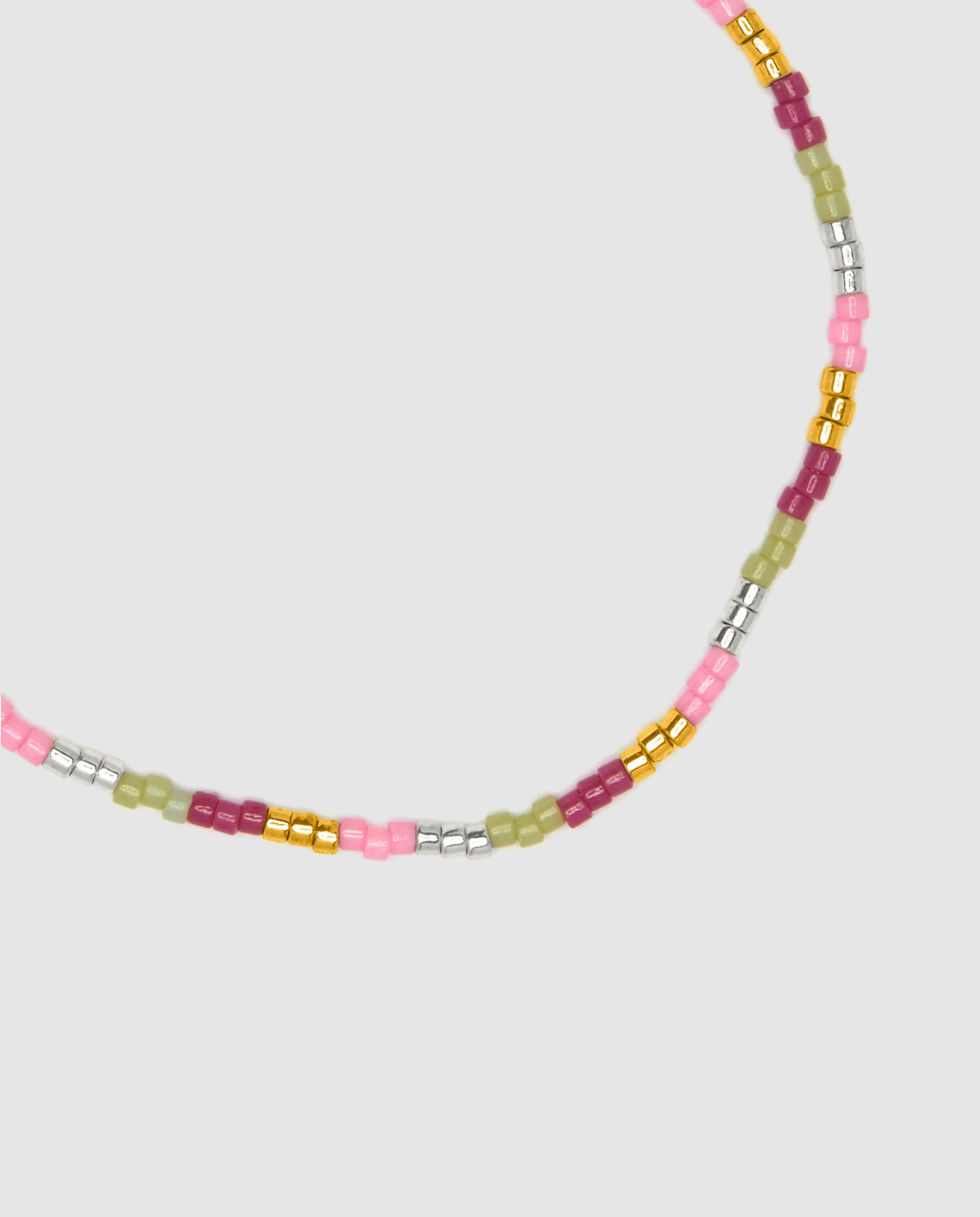 Pulseira de Corrente Boho Acabada em Ouro Amarelo de 18 Quilates com Cristal Multicolor Ouro-5