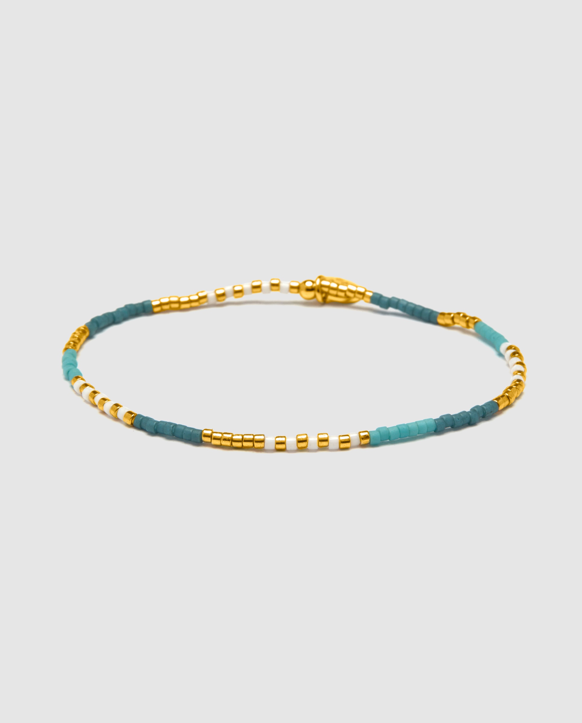 Imagem 0 de Pulseira de Corrente Boho Acabada em Ouro Amarelo de 18 Quilates com Cristal Multicolor