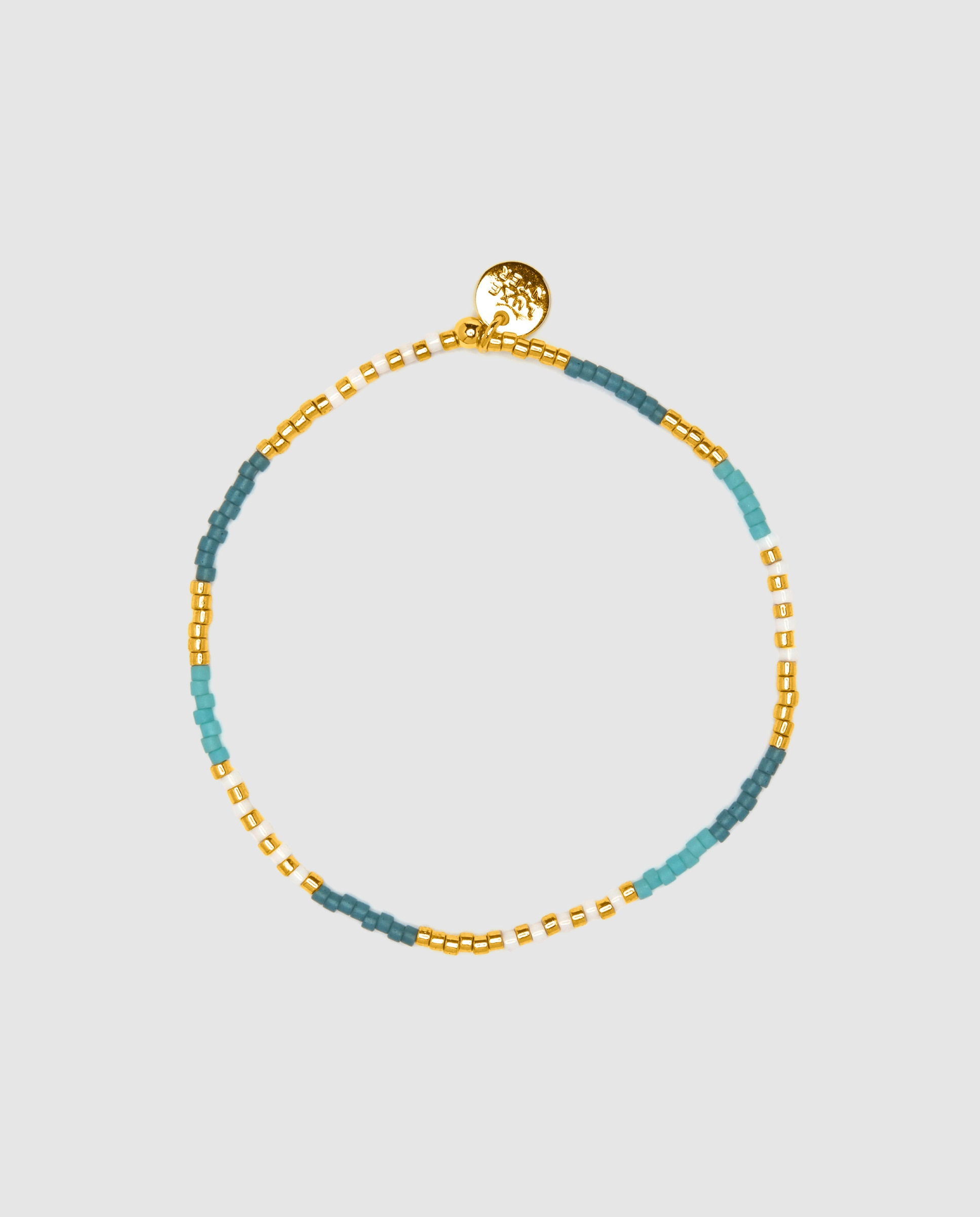Pulseira de Corrente Boho Acabada em Ouro Amarelo de 18 Quilates com Cristal Multicolor Multicolor-3